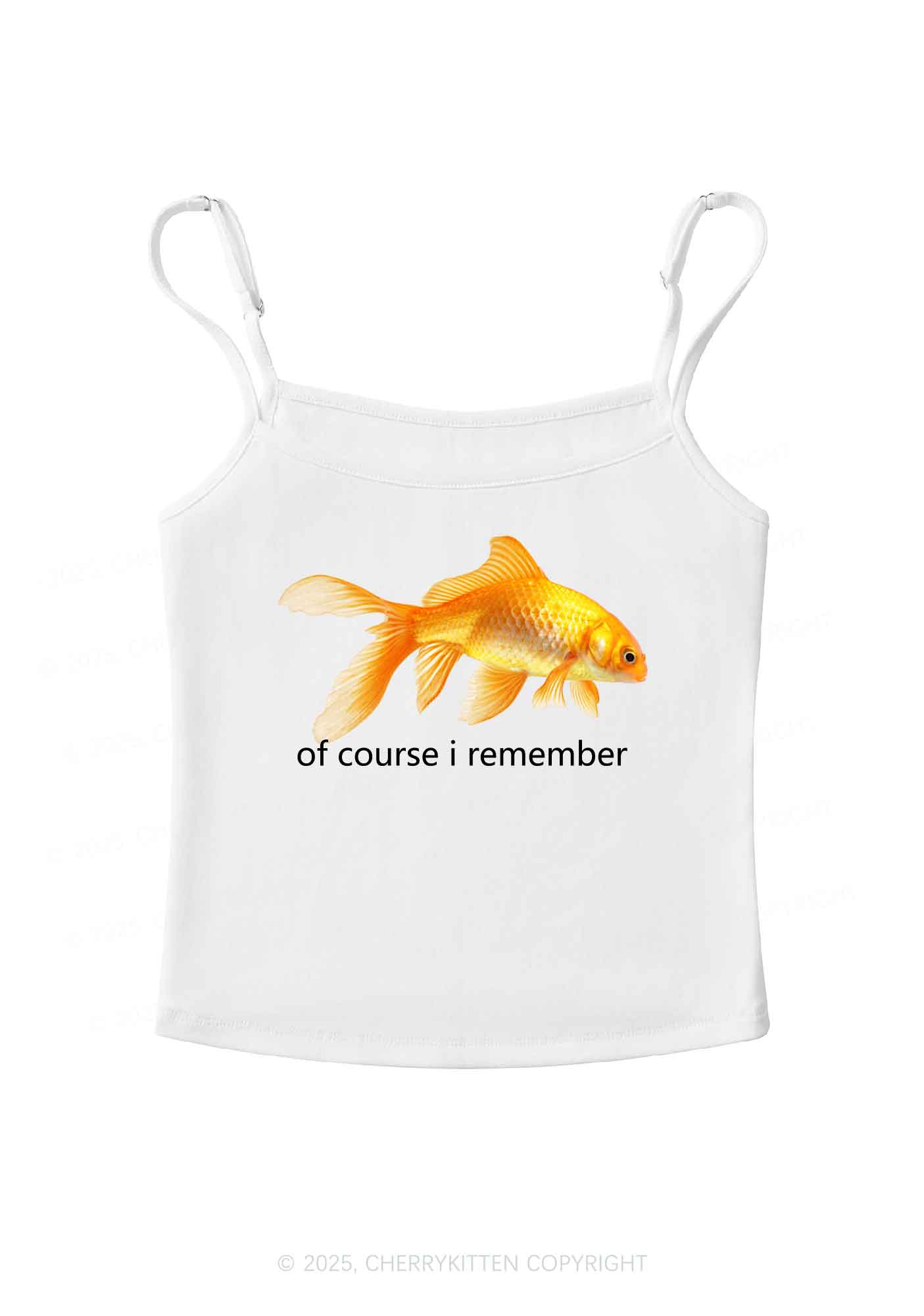 I Remember Goldfish Y2K Spaghetti Strap Cami Cherrykitten - Image 3