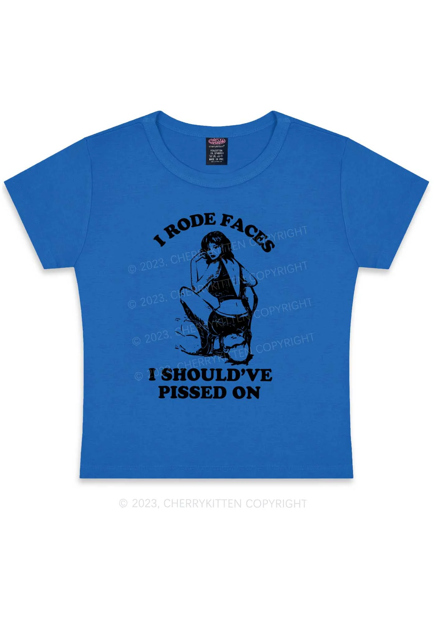 I Rode Faces Y2K Baby Tee Cherrykitten - Image 10