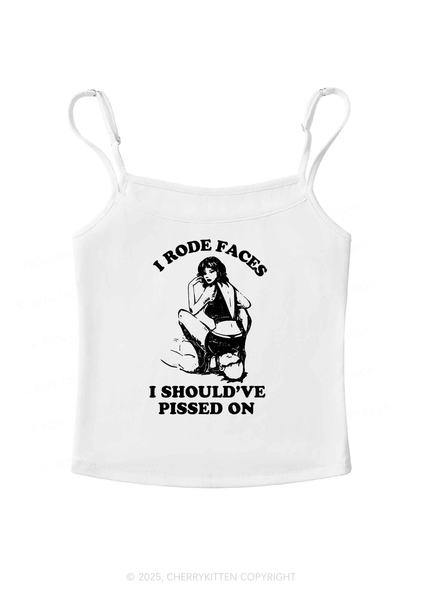 I Rode Faces Y2K Spaghetti Strap Cami Cherrykitten - Image 3