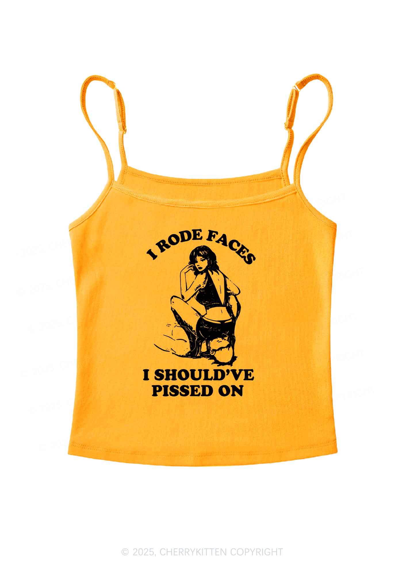 I Rode Faces Y2K Spaghetti Strap Cami Cherrykitten - Image 7