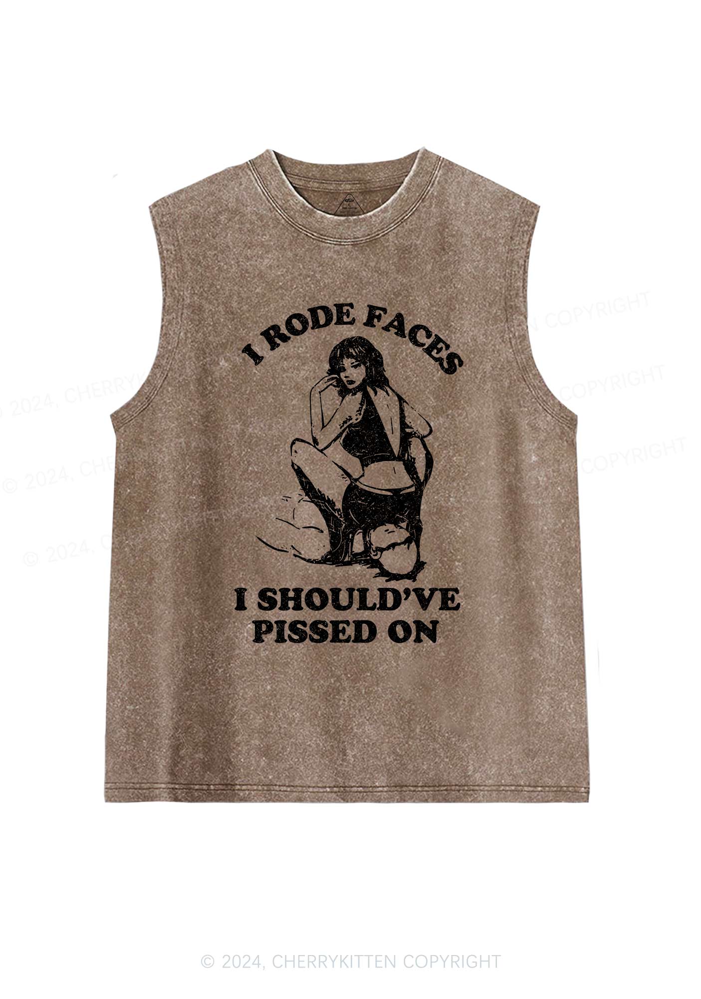 I Rode Faces Y2K Washed Tank Cherrykitten - Image 6