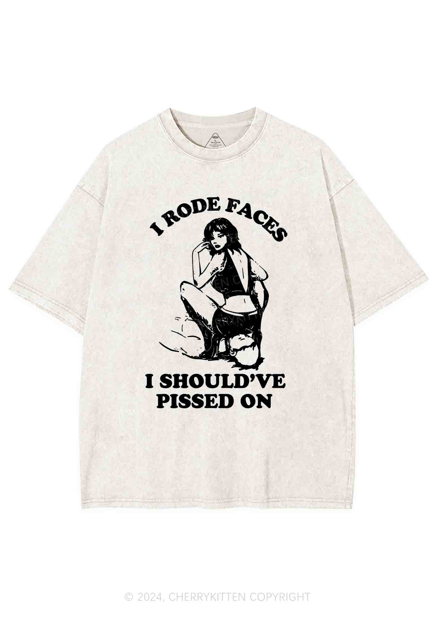 I Rode Faces Y2K Washed Tee Cherrykitten - Image 4