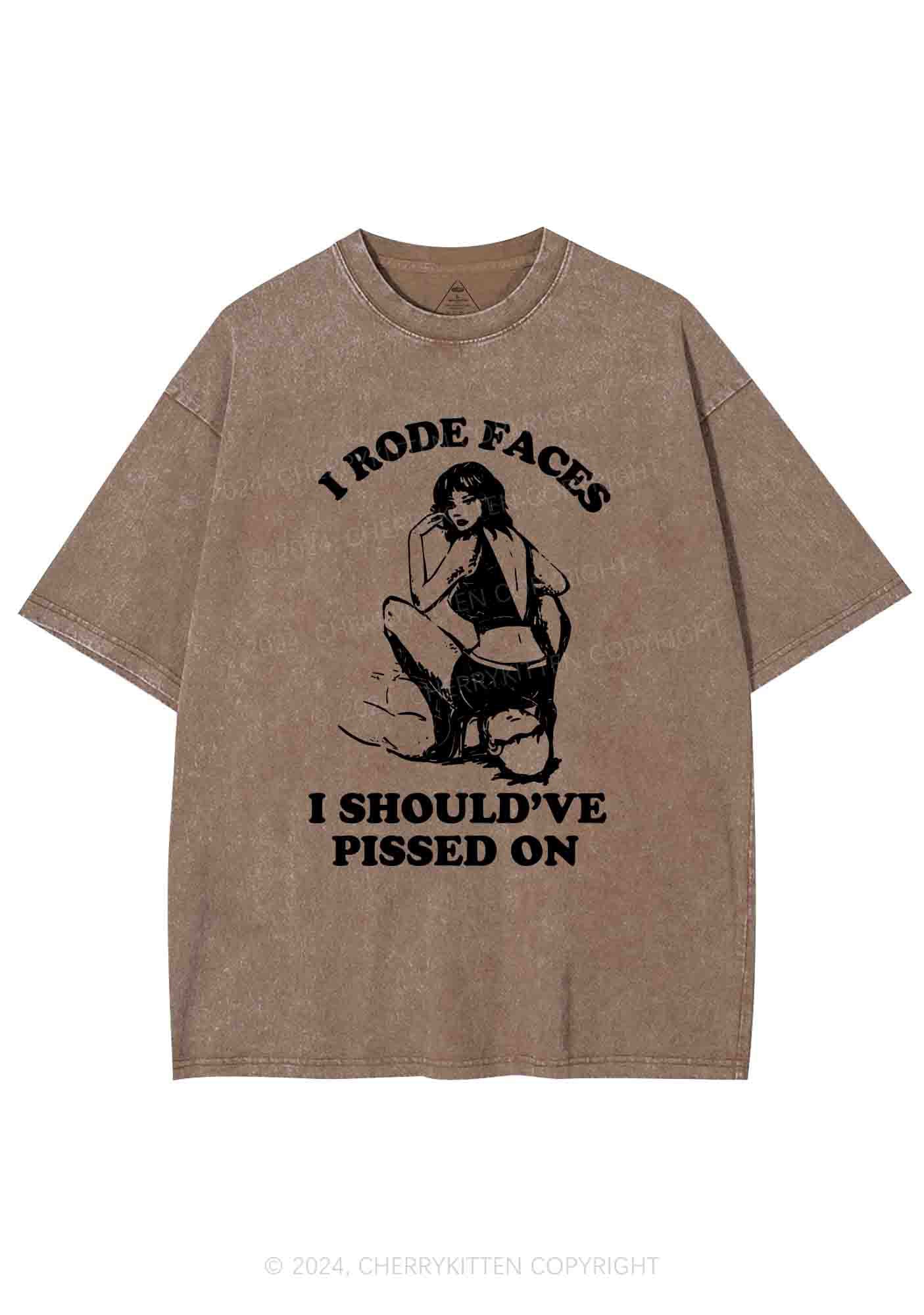 I Rode Faces Y2K Washed Tee Cherrykitten - Image 6