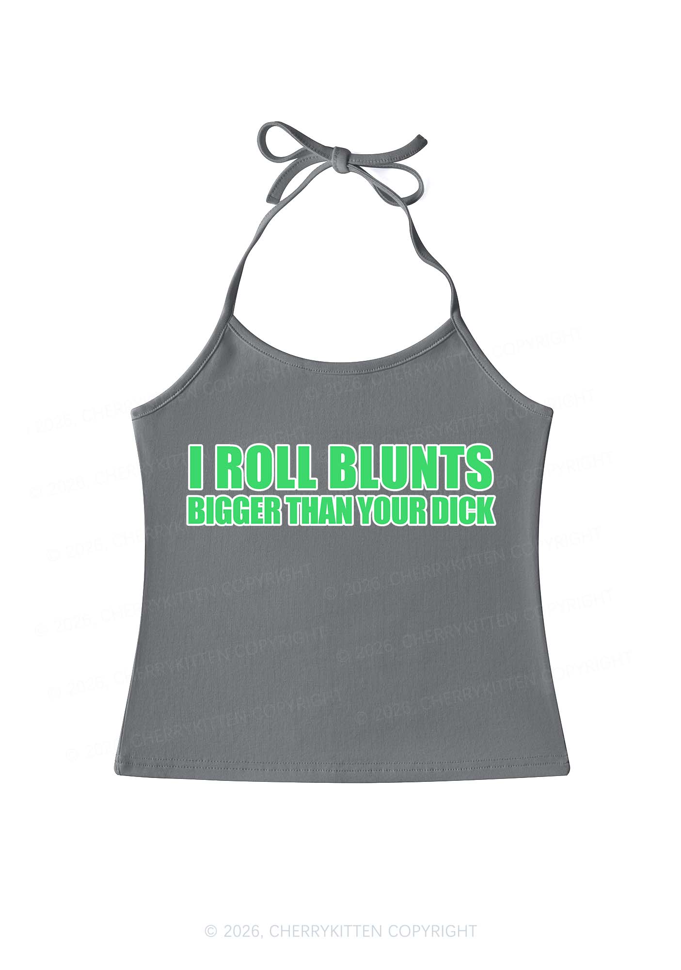 I Roll Blunts Y2K Halter Neck Cami Cherrykitten - Image 10