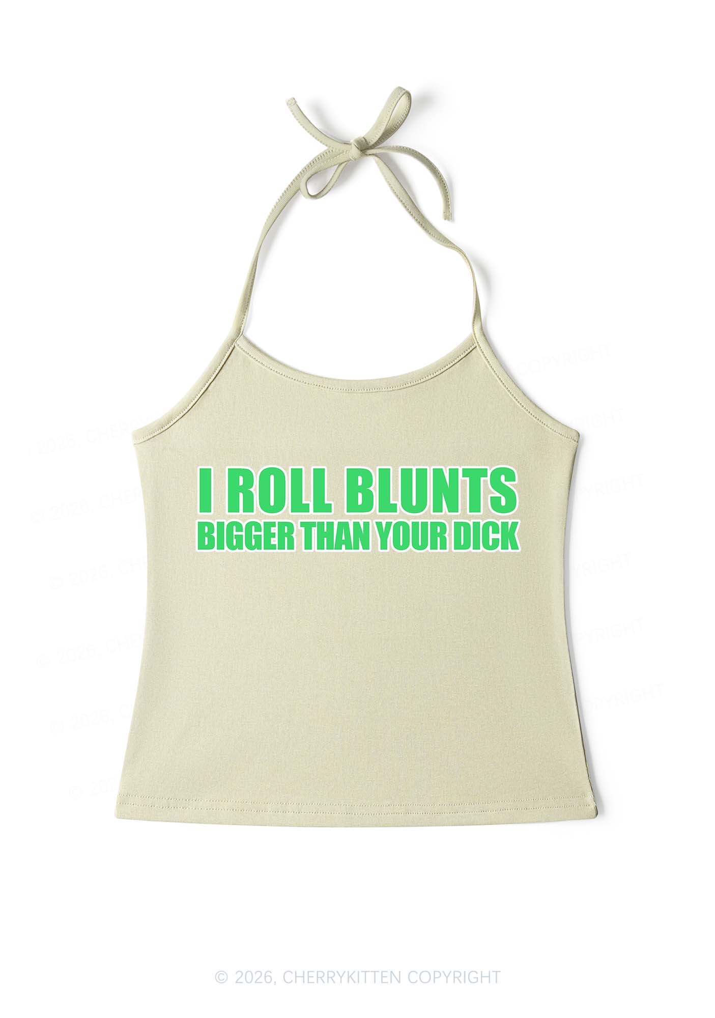 I Roll Blunts Y2K Halter Neck Cami Cherrykitten - Image 11