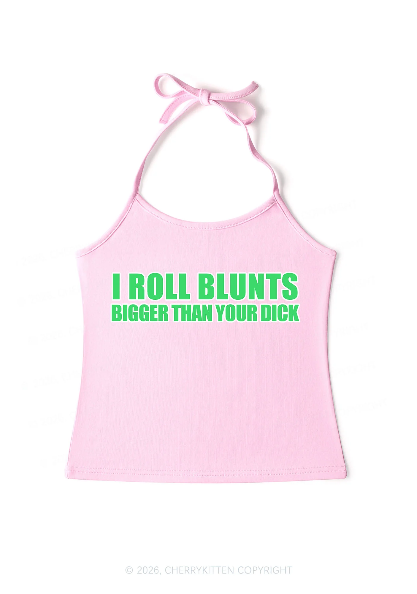I Roll Blunts Y2K Halter Neck Cami Cherrykitten - Image 5