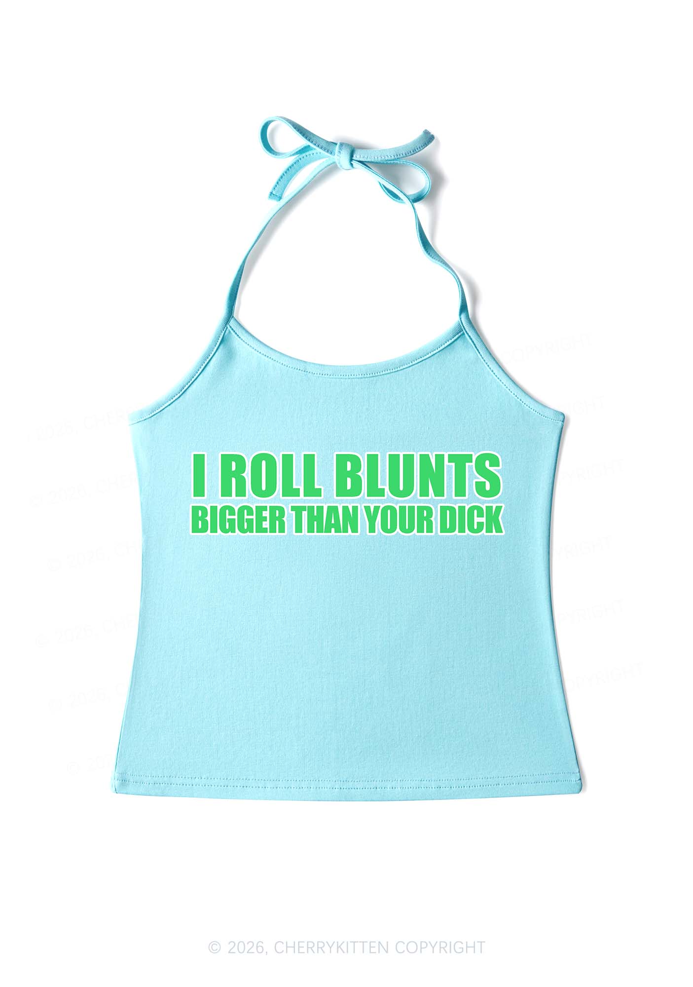 I Roll Blunts Y2K Halter Neck Cami Cherrykitten - Image 6