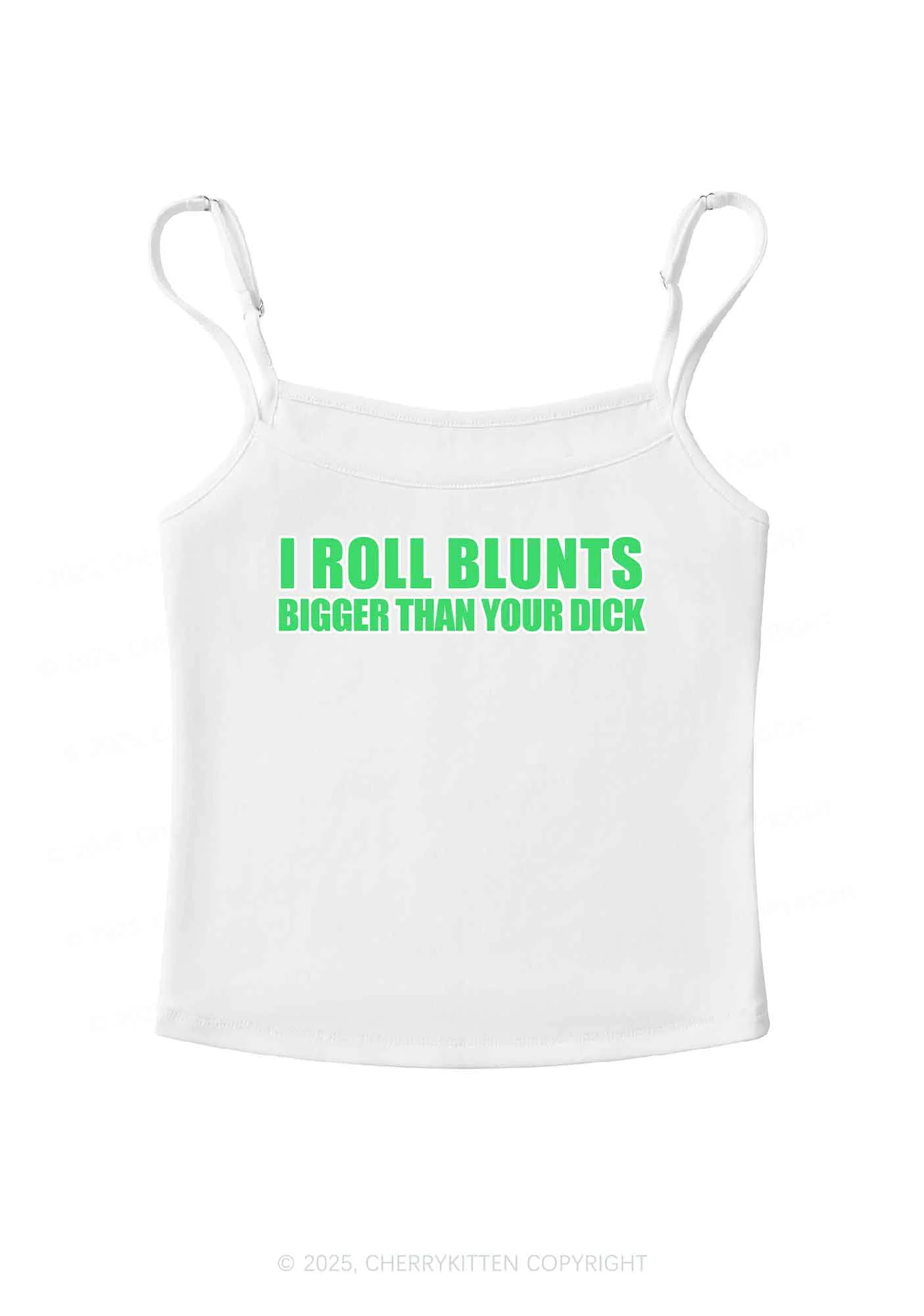I Roll Blunts Y2K Spaghetti Strap Cami Cherrykitten - Image 3