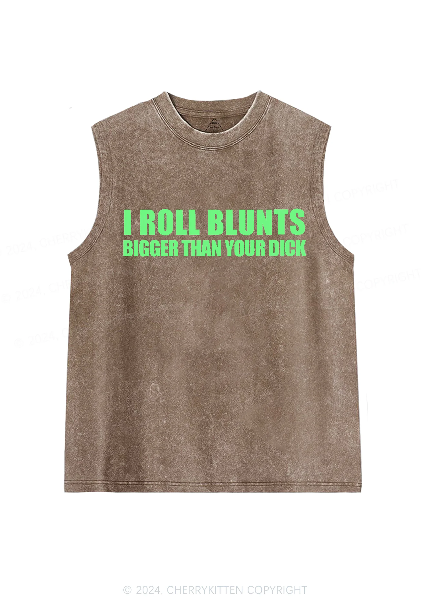 I Roll Blunts Y2K Washed Tank Cherrykitten - Image 5