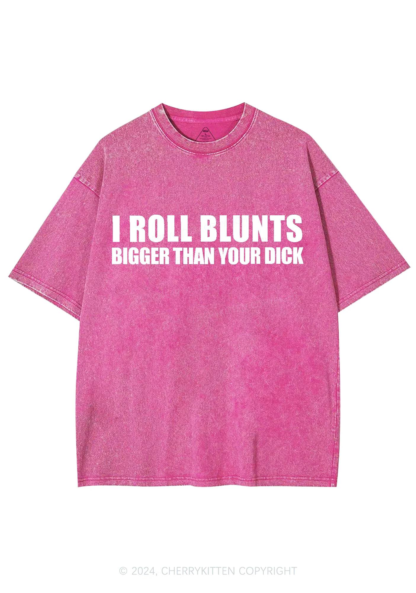 I Roll Blunts Y2K Washed Tee Cherrykitten - Image 3
