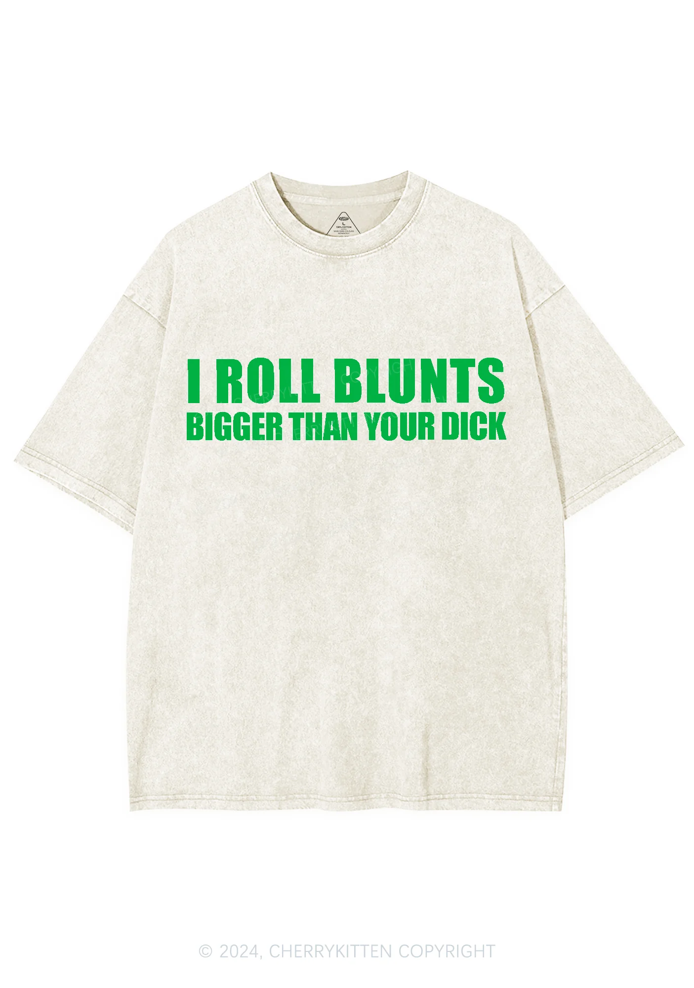 I Roll Blunts Y2K Washed Tee Cherrykitten - Image 5