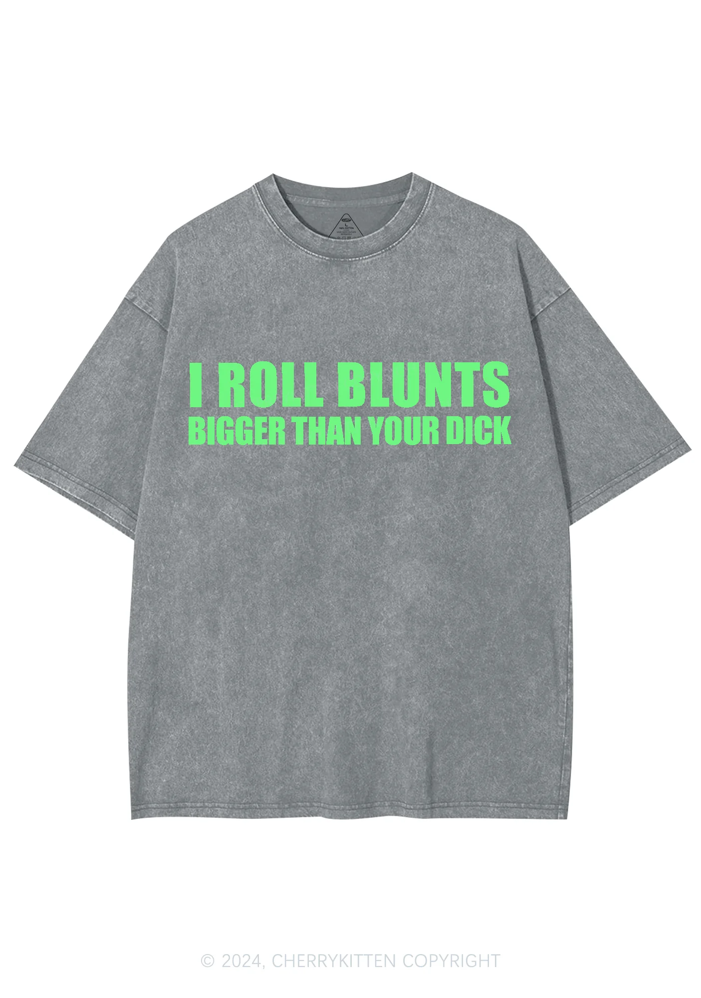 I Roll Blunts Y2K Washed Tee Cherrykitten - Image 6