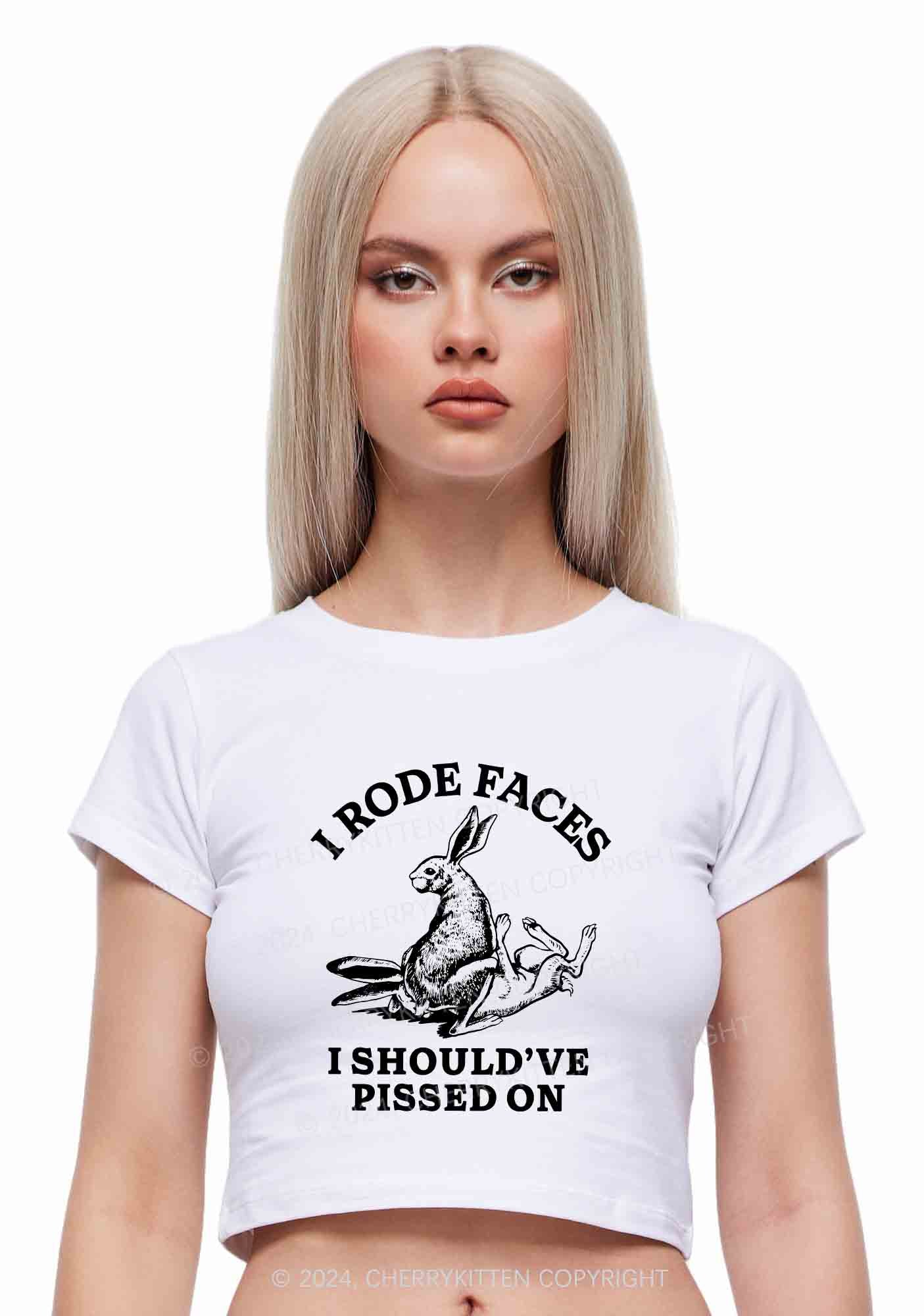 I Should've Pissed On Y2K Baby Tee Cherrykitten - Image 4