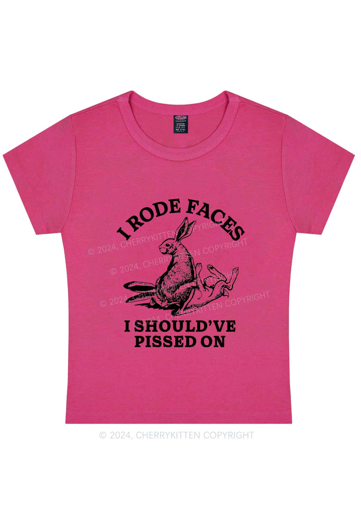 I Should've Pissed On Y2K Baby Tee Cherrykitten - Image 8