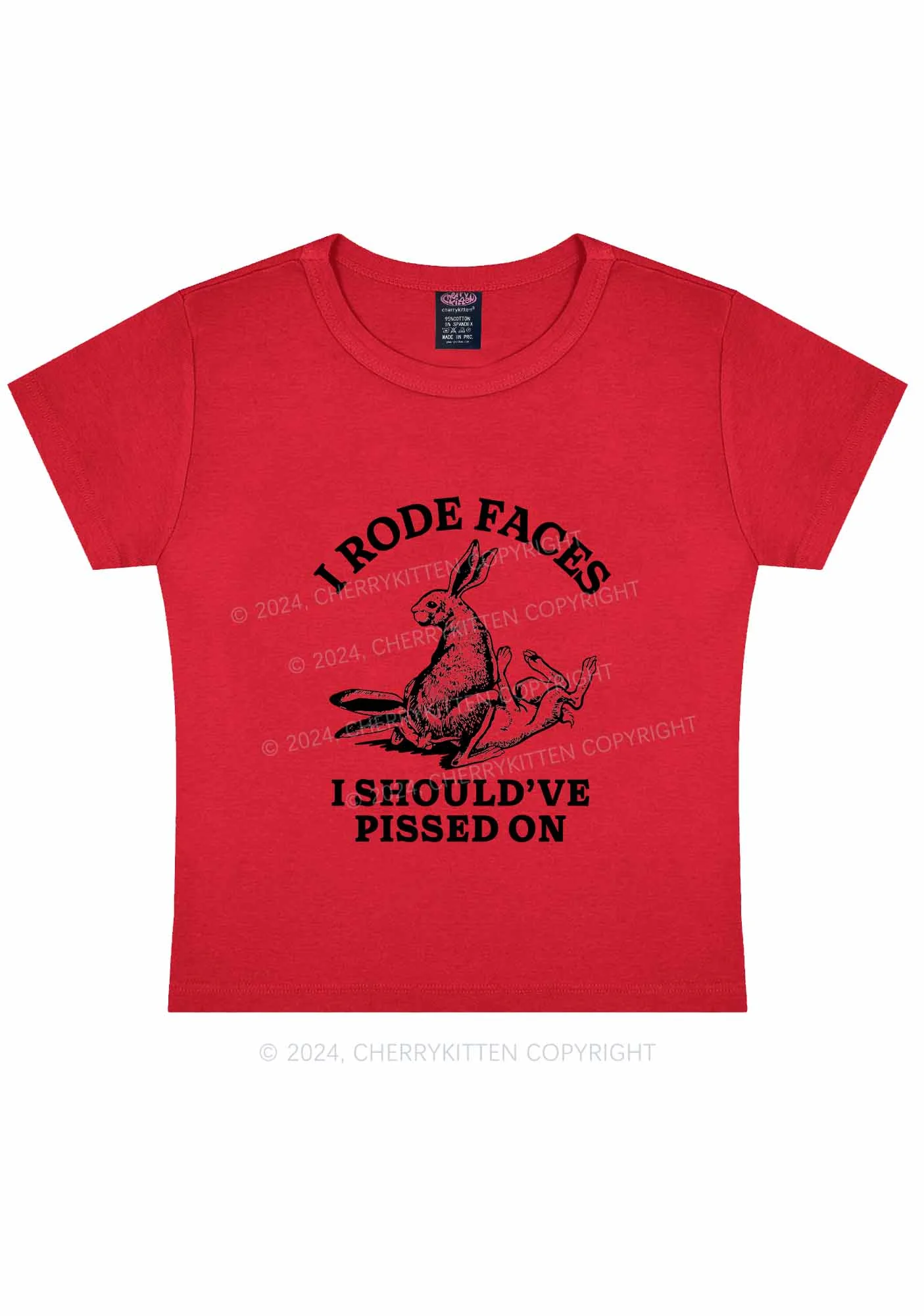 I Should've Pissed On Y2K Baby Tee Cherrykitten - Image 9