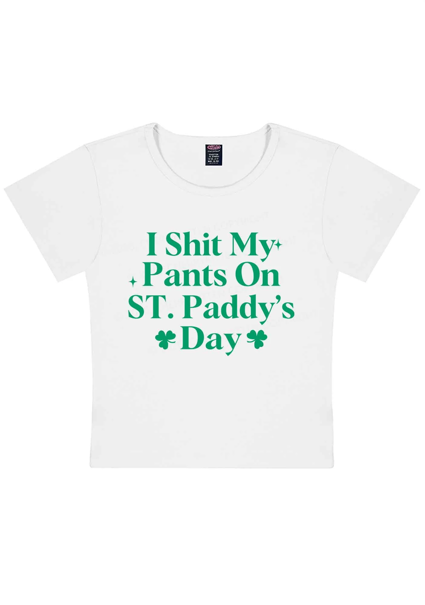 I Shxt My Pants St Patricks Y2K Baby Tee Cherrykitten - Image 4