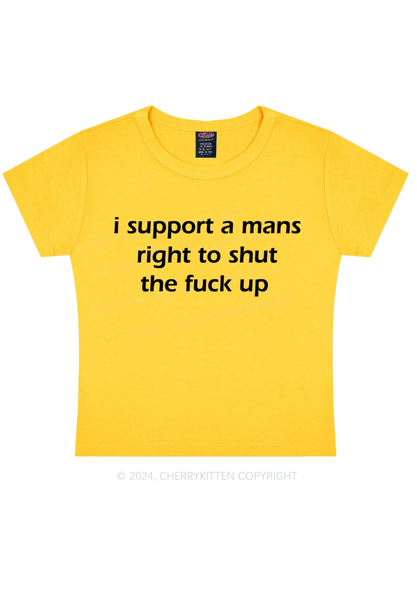 I Support A Mans Right Y2K Baby Tee Cherrykitten - Image 6