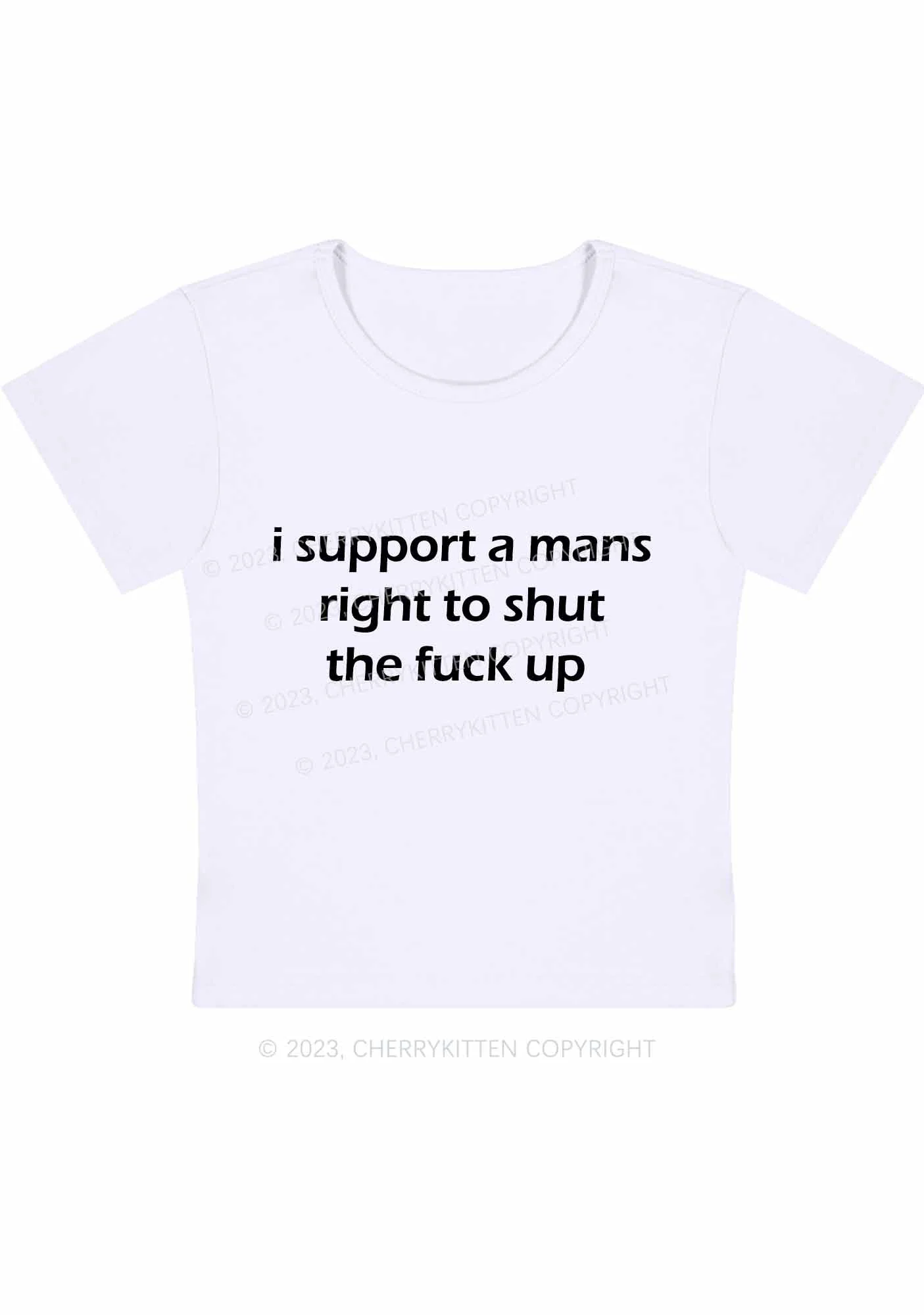 I Support A Mans Right Y2K Baby Tee Cherrykitten - Image 7