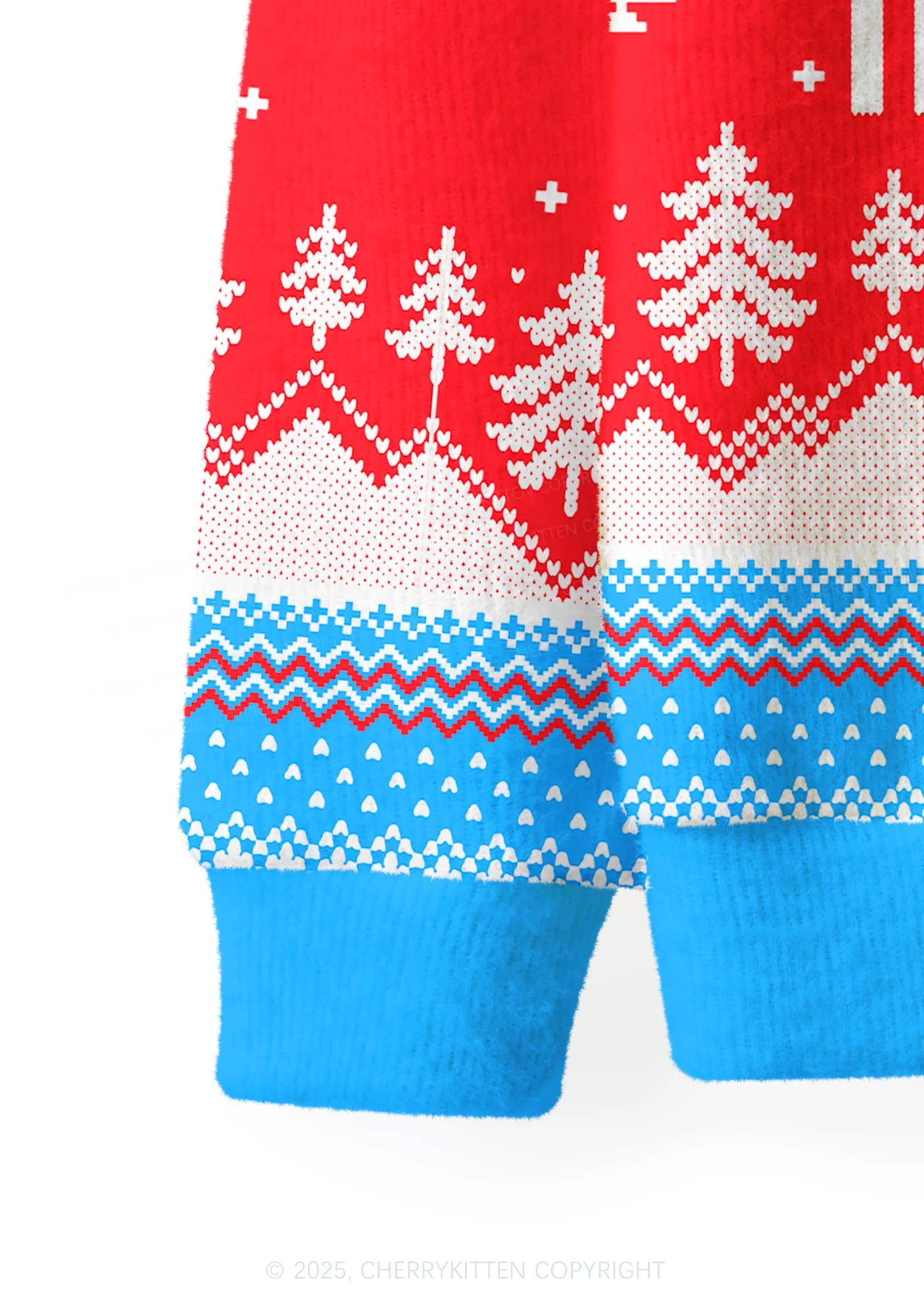 I Support A Mans Right Y2K Christmas Cardigan Knit Sweatshirt Cherrykitten - Image 4