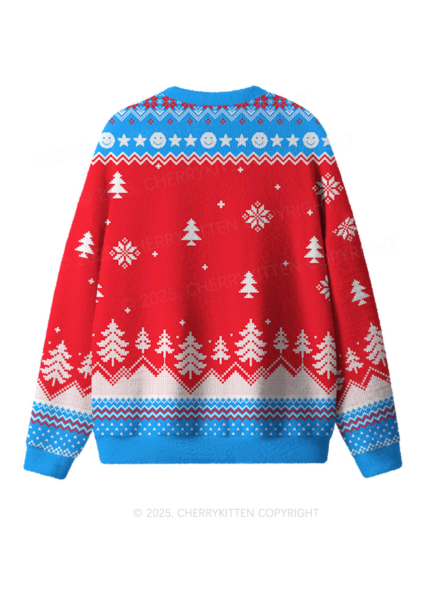 I Support A Mans Right Y2K Christmas Knit Sweatshirt Cherrykitten - Image 3