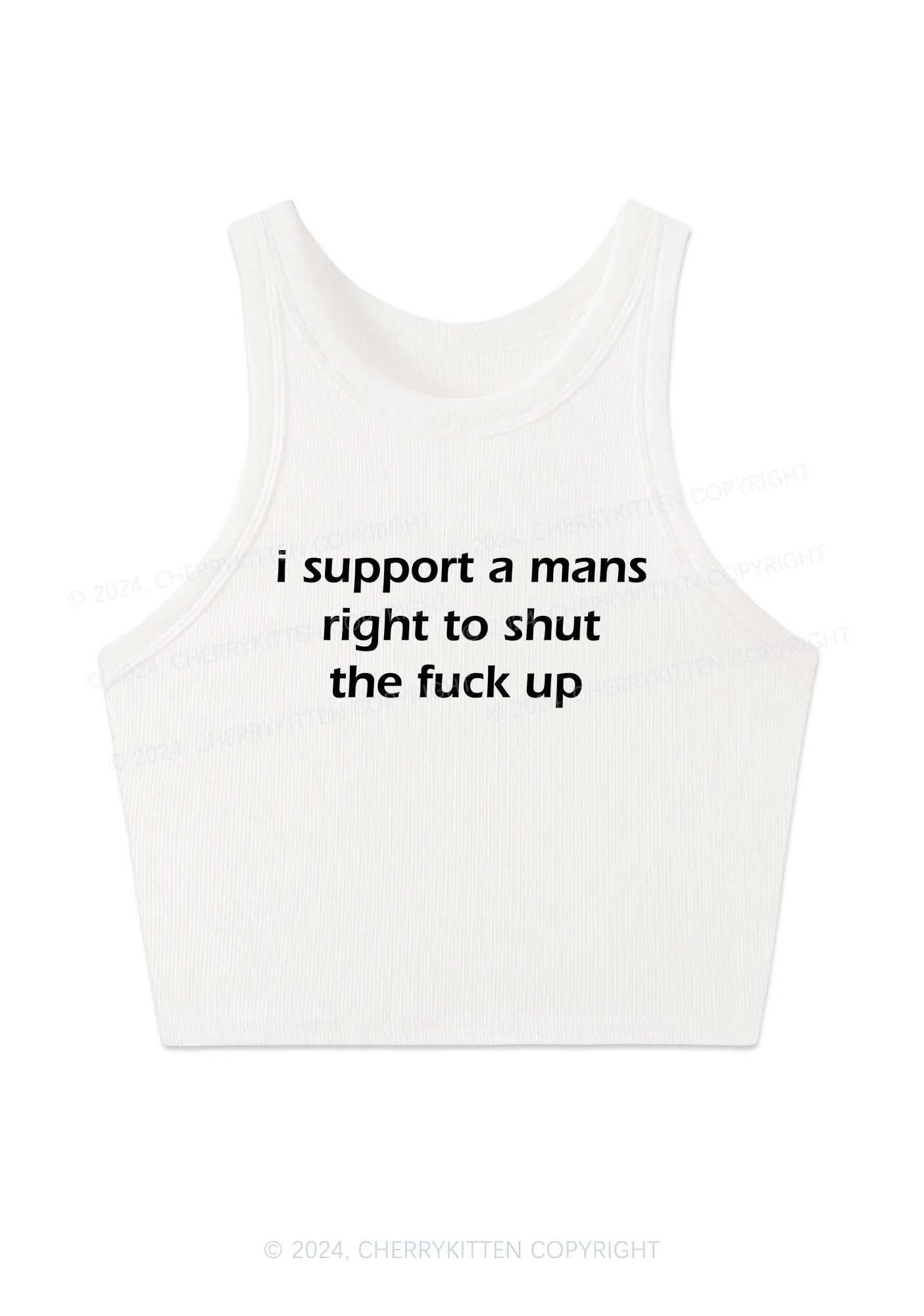 I Support A Mans Right Y2K Crop Tank Top Cherrykitten - Image 2