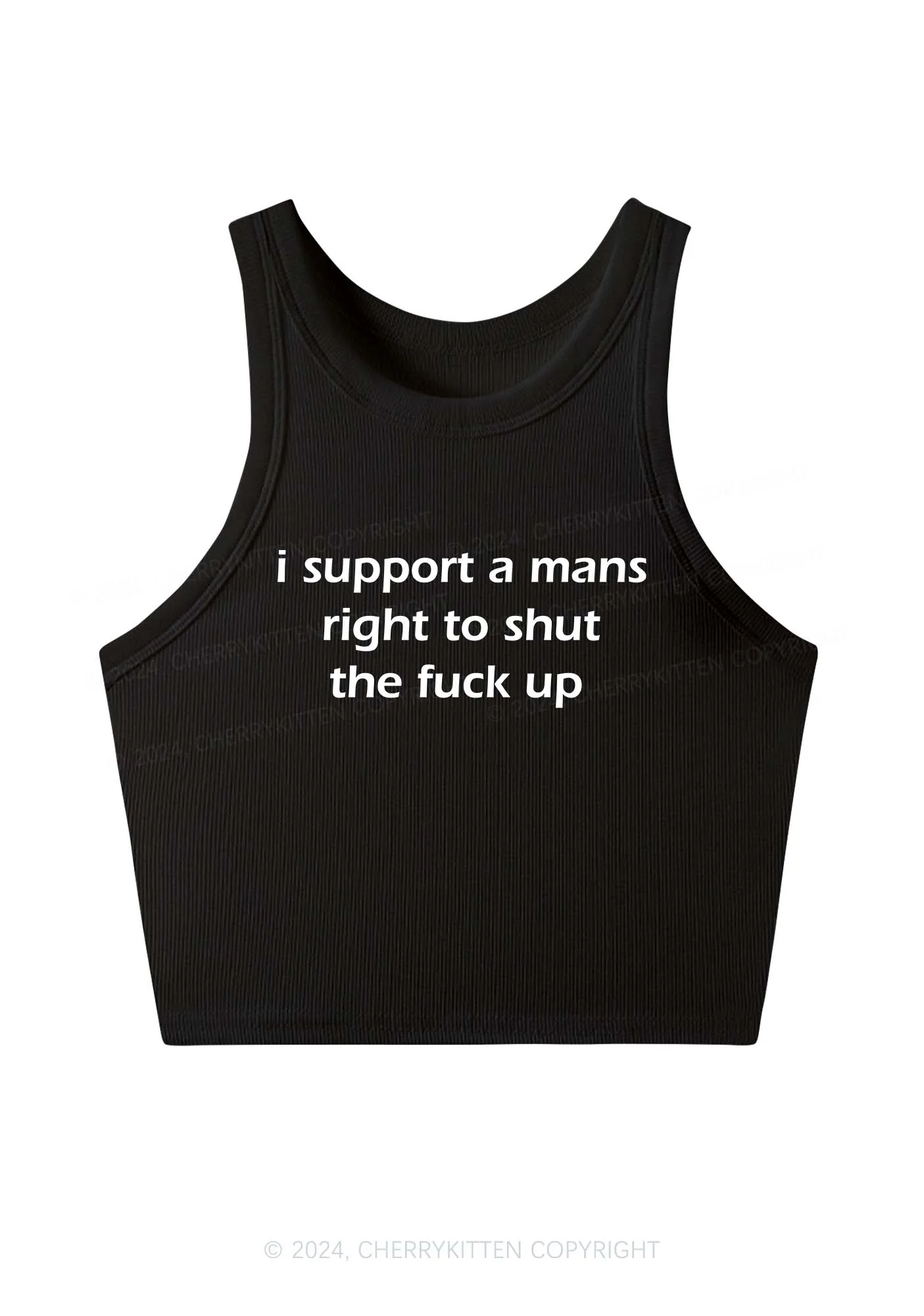 I Support A Mans Right Y2K Crop Tank Top Cherrykitten - Image 3