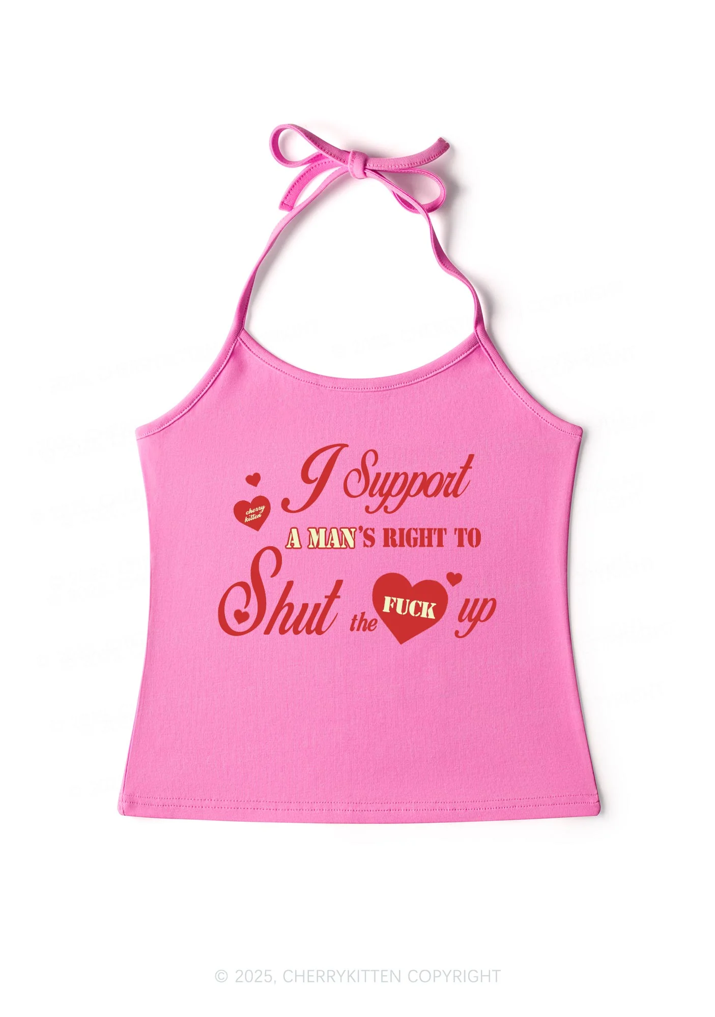 I Support A Mans Right Y2K Halter Neck Cami Cherrykitten - Image 4