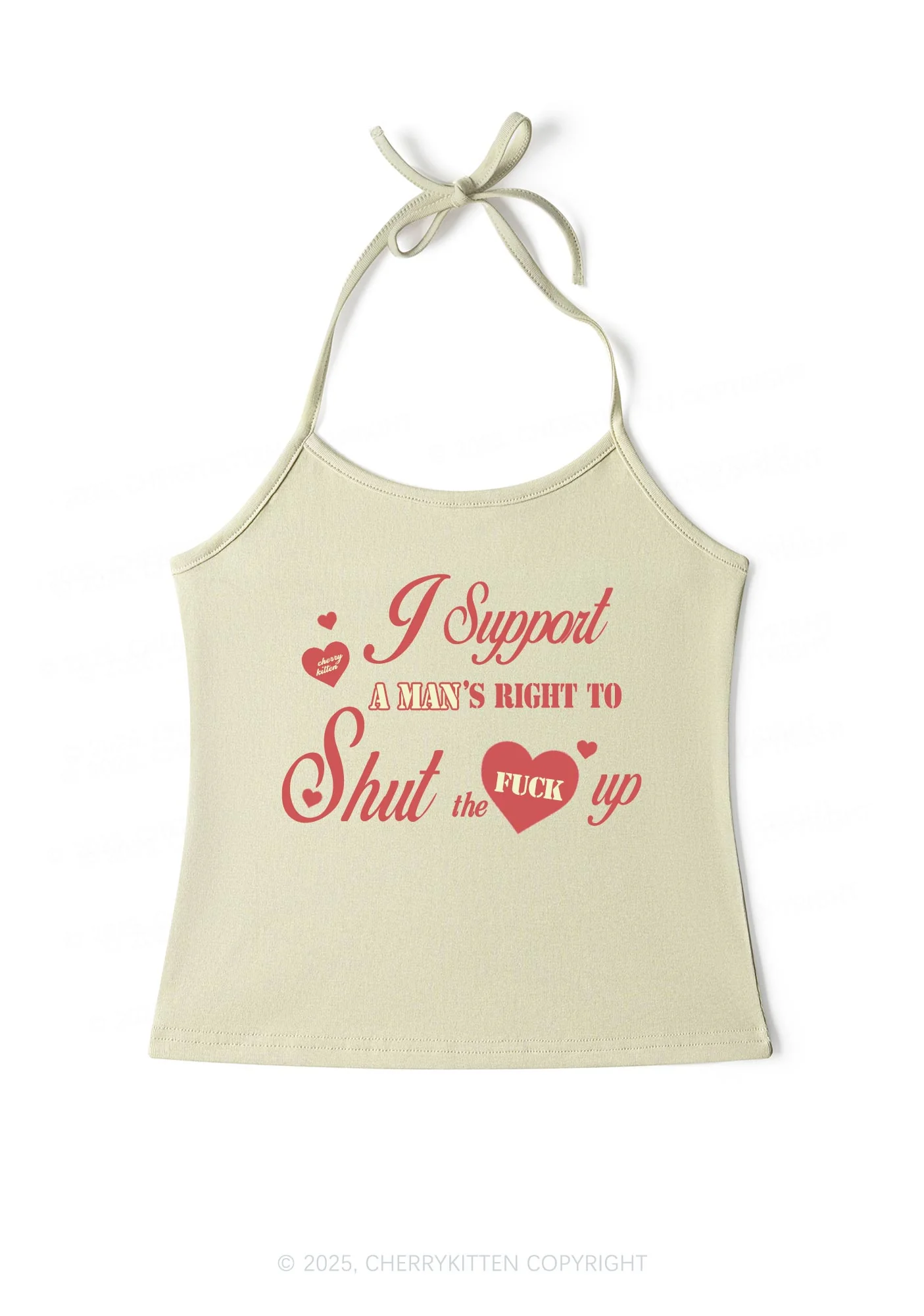 I Support A Mans Right Y2K Halter Neck Cami Cherrykitten - Image 6