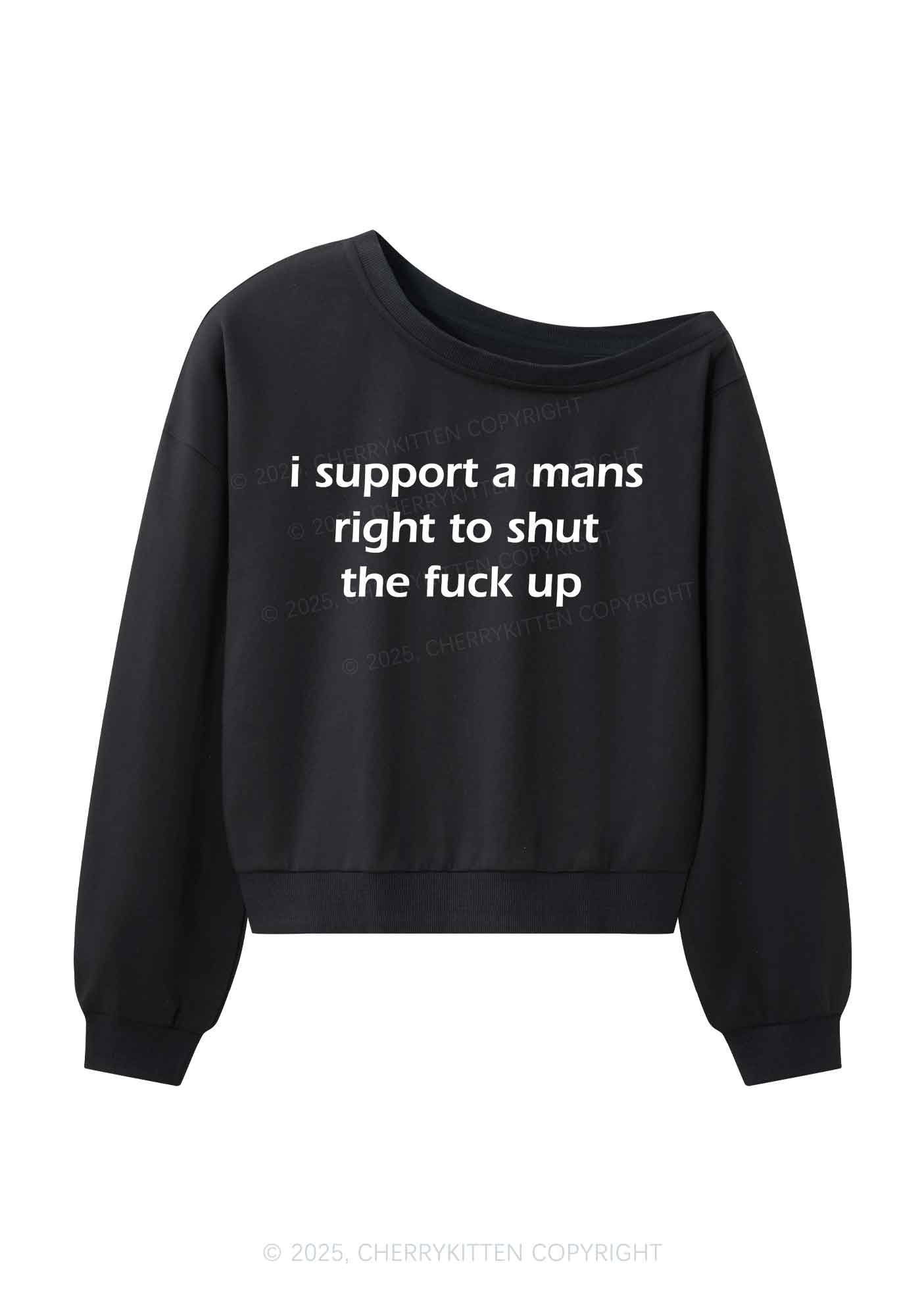 I Support A Mans Right Y2K Off Shoulder Sweatshirts Cherrykitten - Image 3