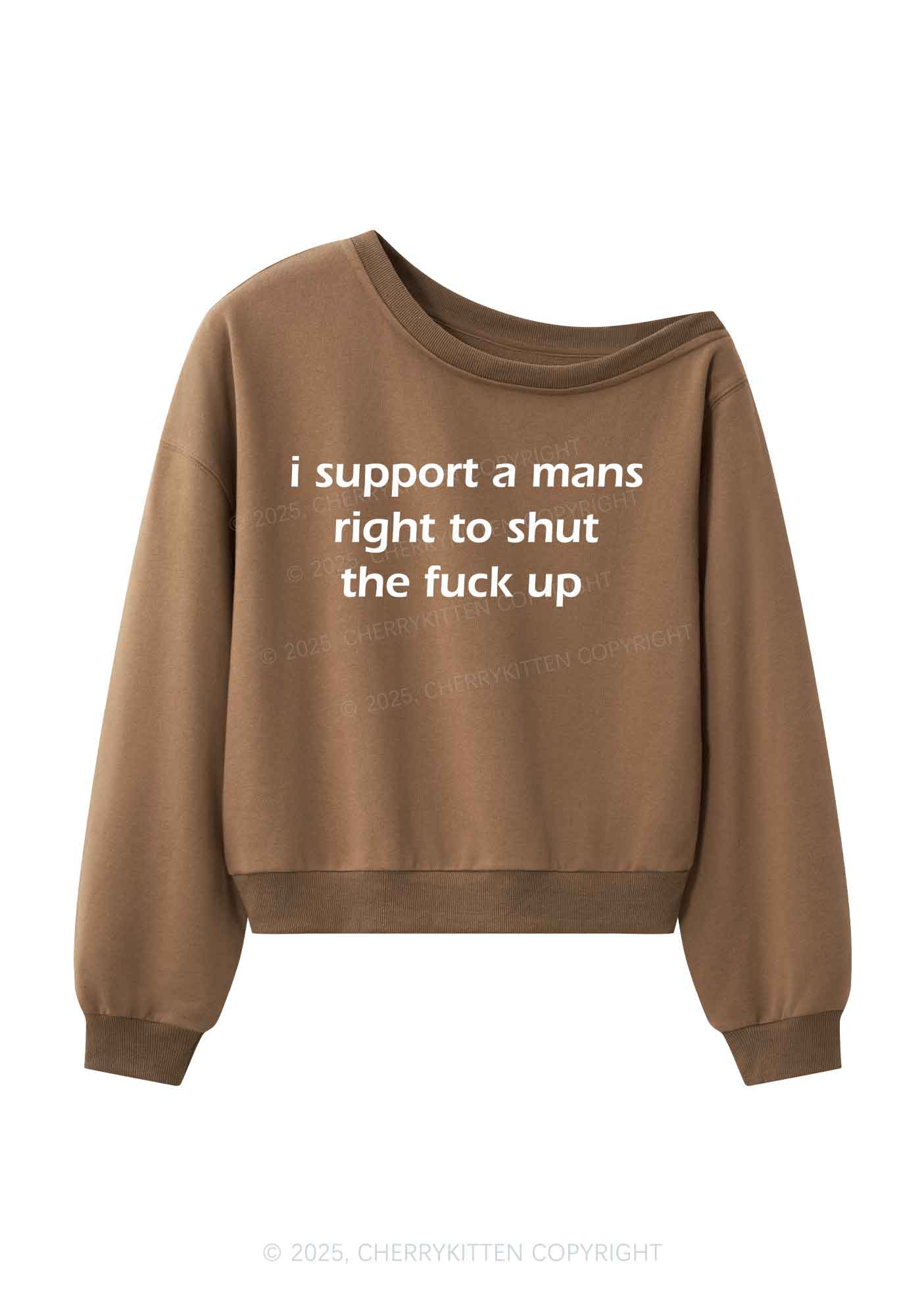 I Support A Mans Right Y2K Off Shoulder Sweatshirts Cherrykitten - Image 4