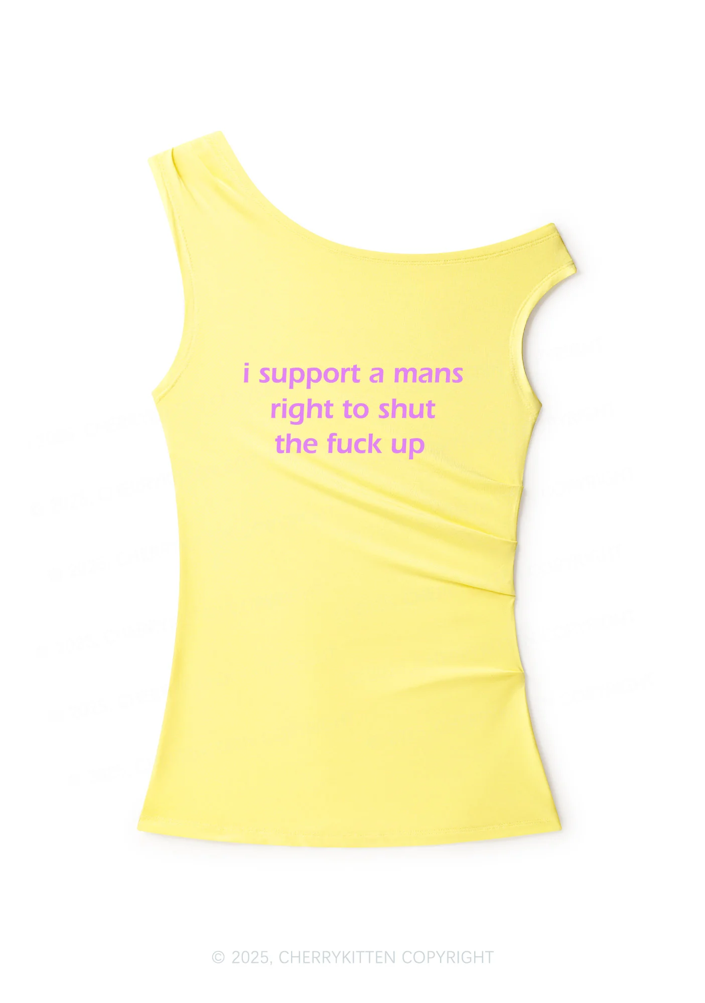 I Support A Mans Right Y2K Off Shoulder Tank Top Cherrykitten - Image 2