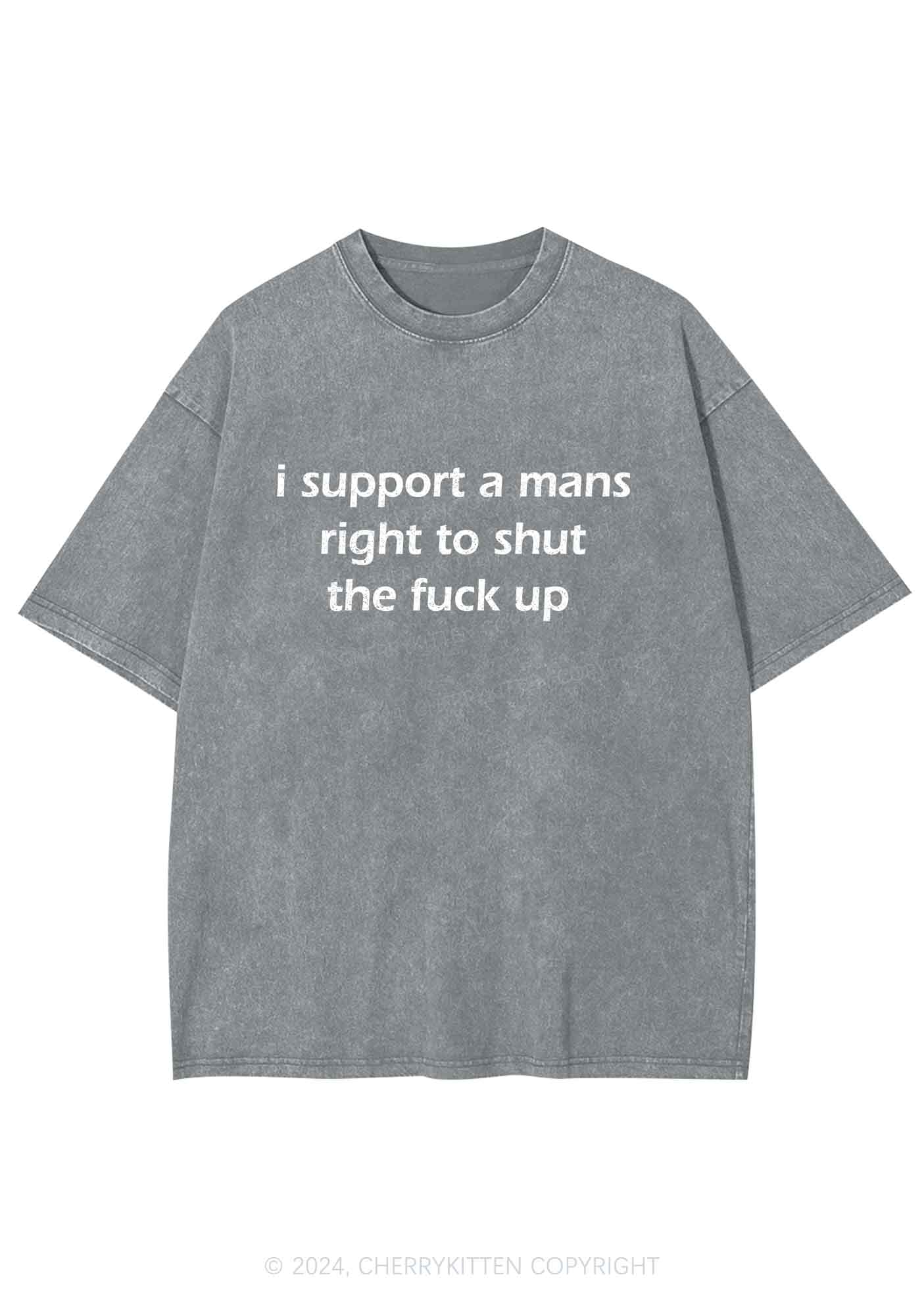 I Support A Mans Right Y2K Washed Tee Cherrykitten - Image 4