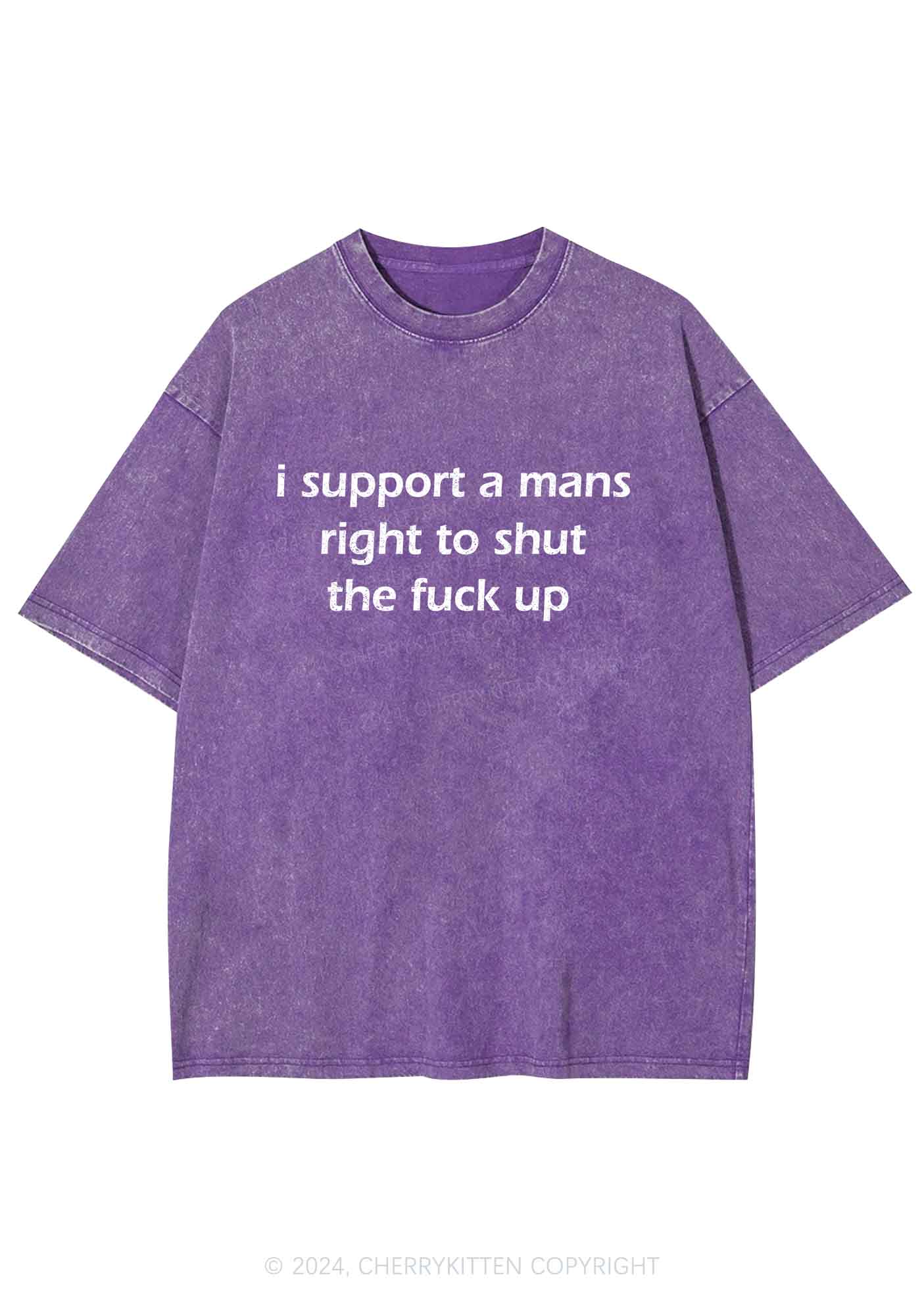 I Support A Mans Right Y2K Washed Tee Cherrykitten - Image 6