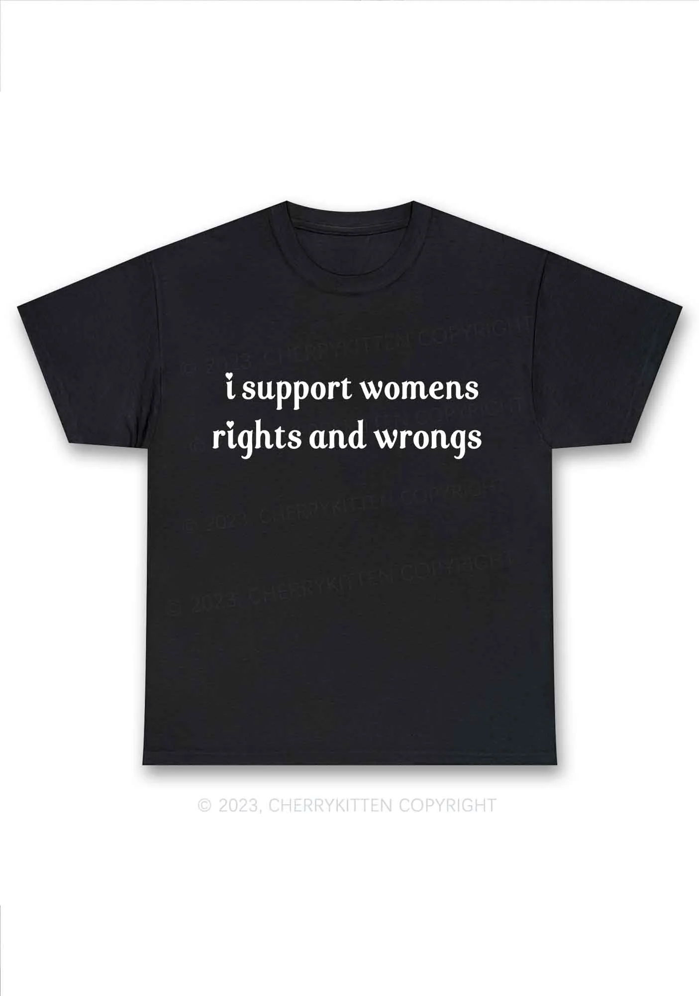 I Support Women Y2K Chunky Shirt Cherrykitten - Image 3