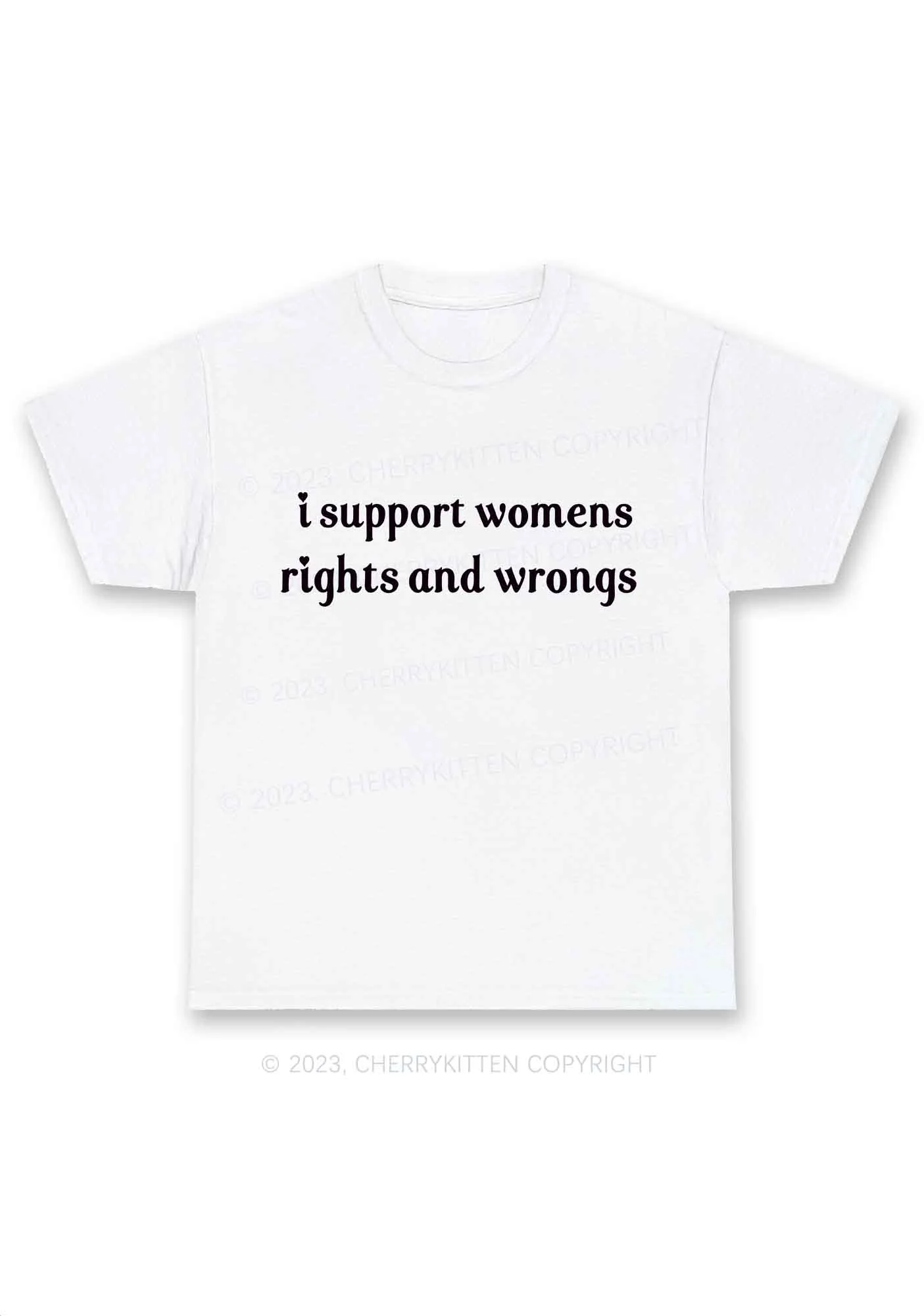 I Support Women Y2K Chunky Shirt Cherrykitten - Image 5