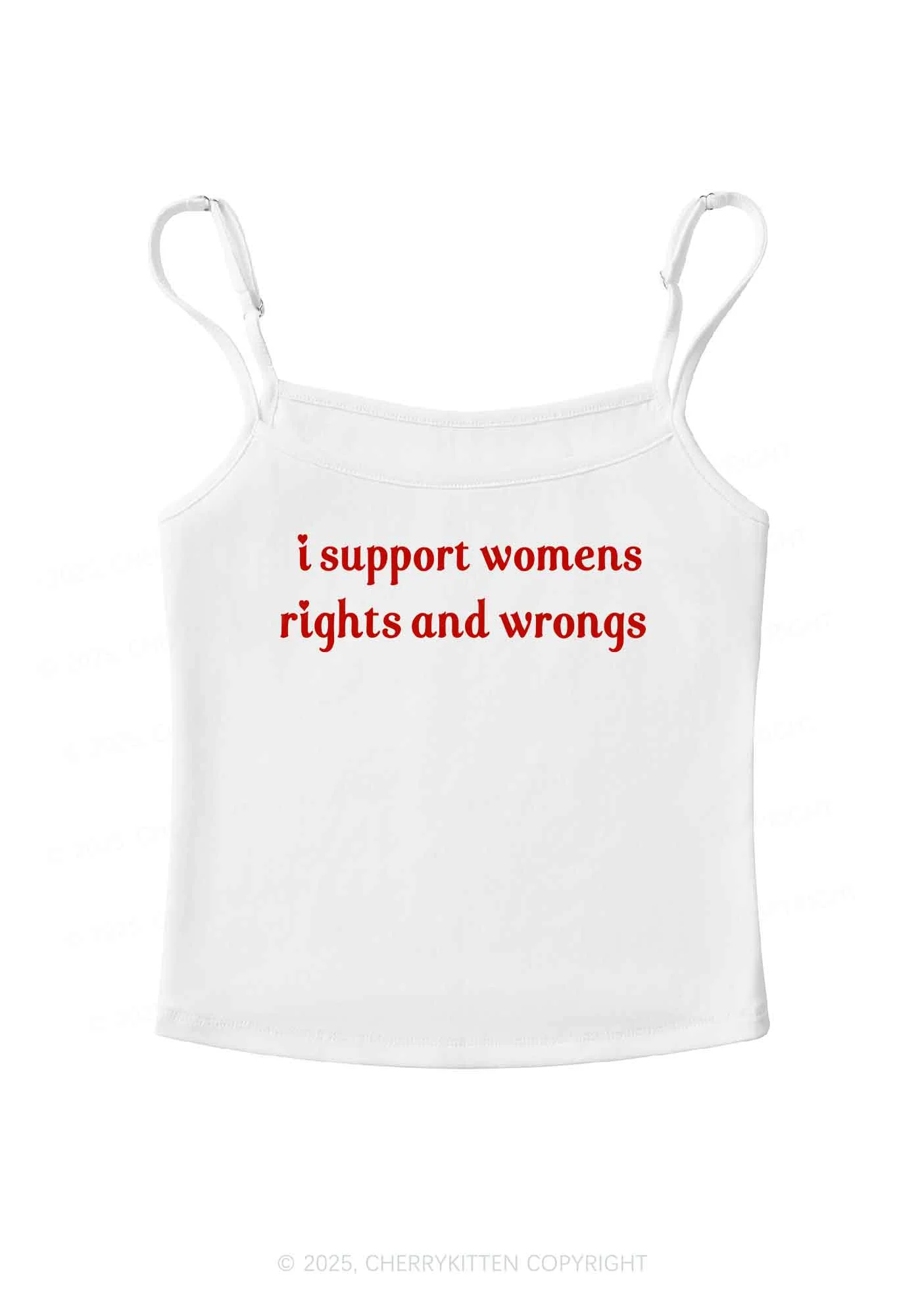 I Support Women Y2K Spaghetti Strap Cami Cherrykitten - Image 4