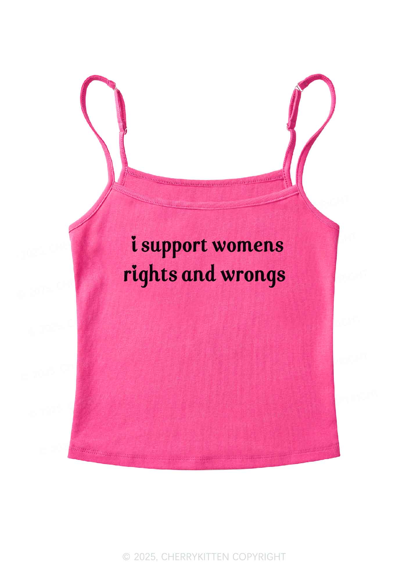 I Support Women Y2K Spaghetti Strap Cami Cherrykitten - Image 6
