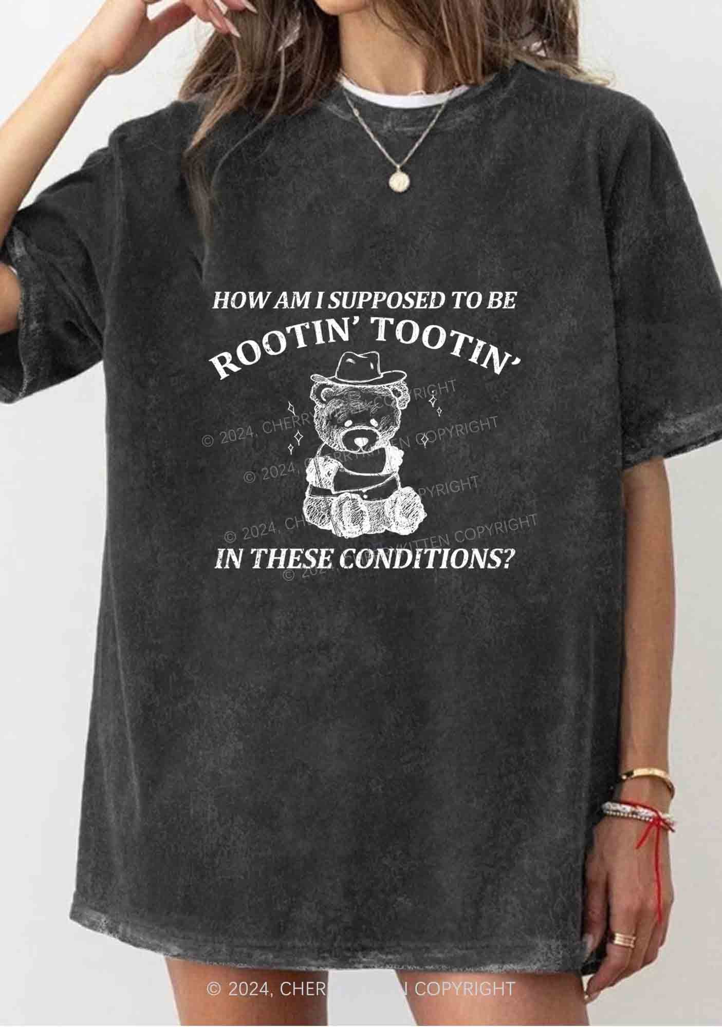 I Supposed To Be Rootin' Tootin' Y2K Washed Tee Cherrykitten - Image 2