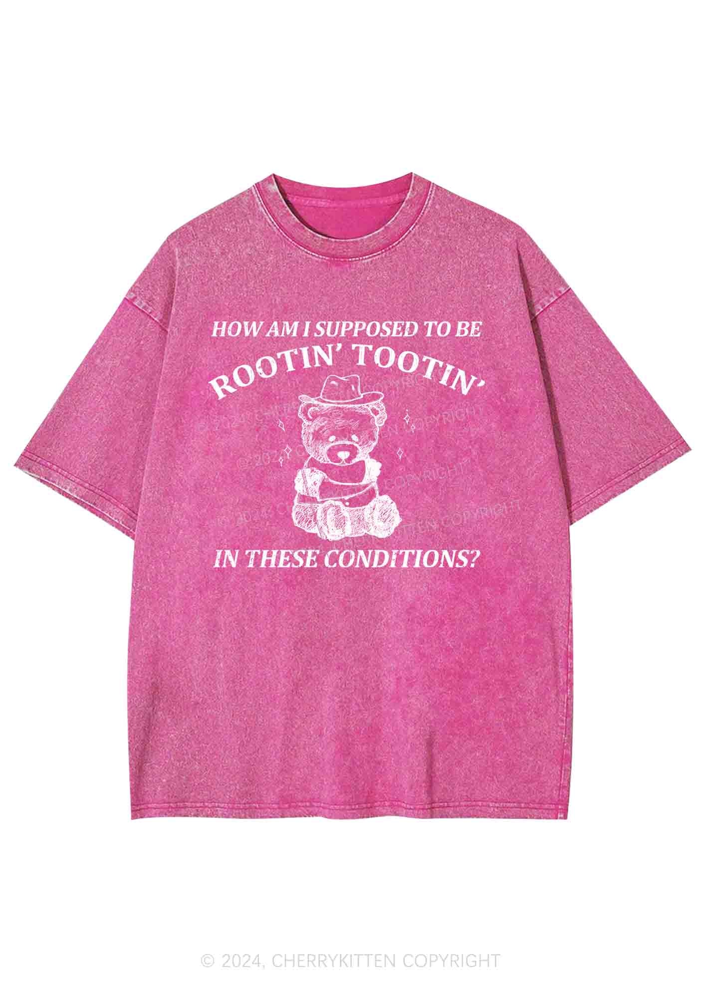 I Supposed To Be Rootin' Tootin' Y2K Washed Tee Cherrykitten - Image 4