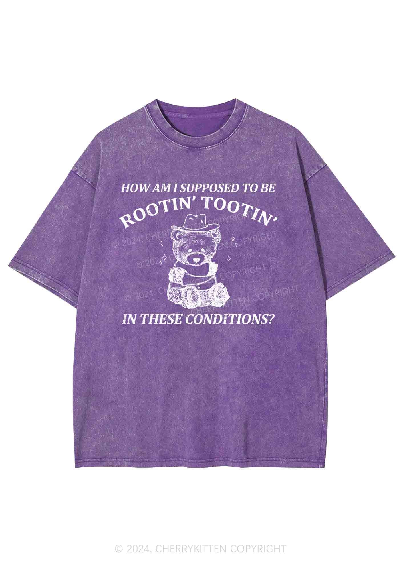 I Supposed To Be Rootin' Tootin' Y2K Washed Tee Cherrykitten - Image 5