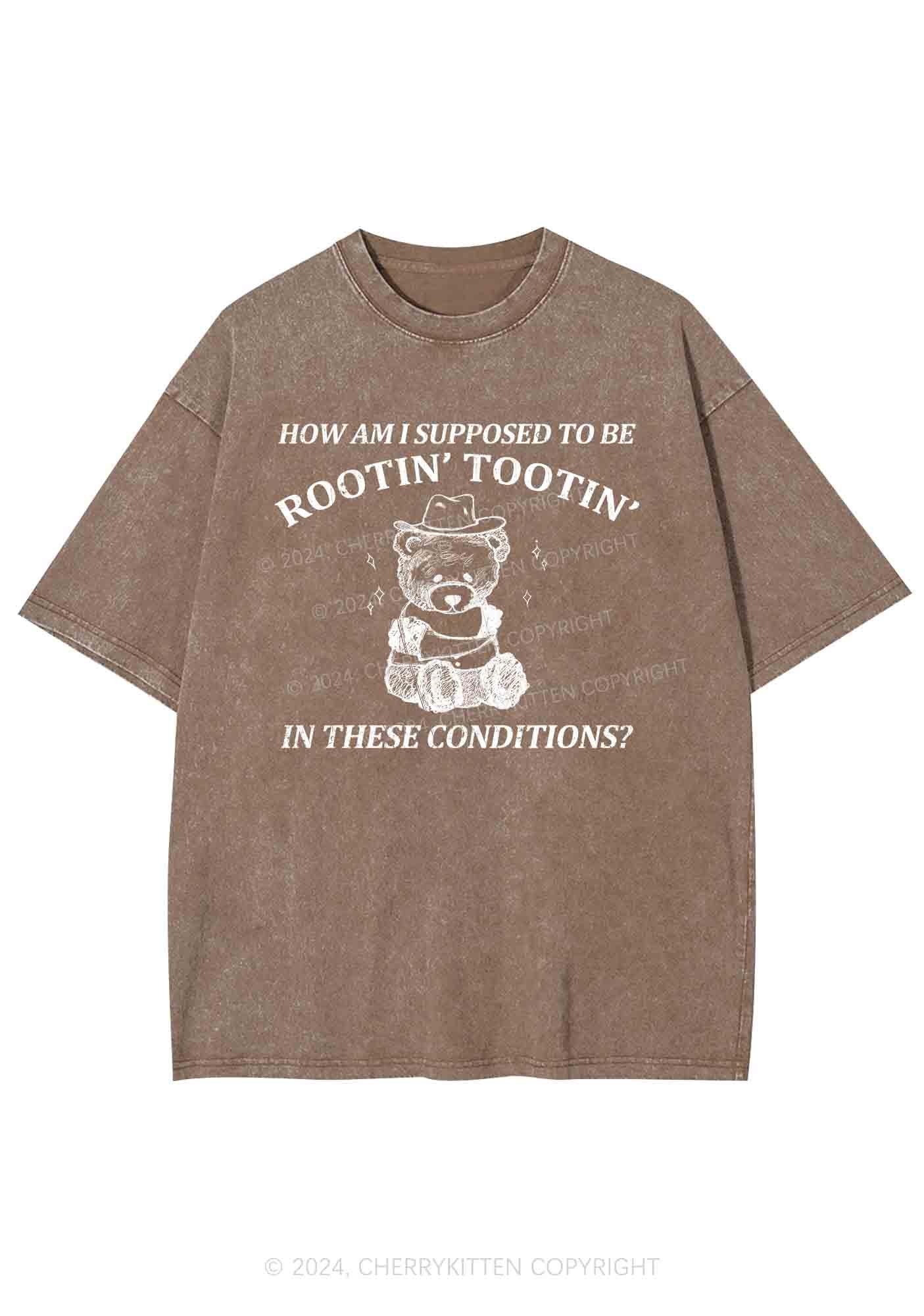I Supposed To Be Rootin' Tootin' Y2K Washed Tee Cherrykitten - Image 6