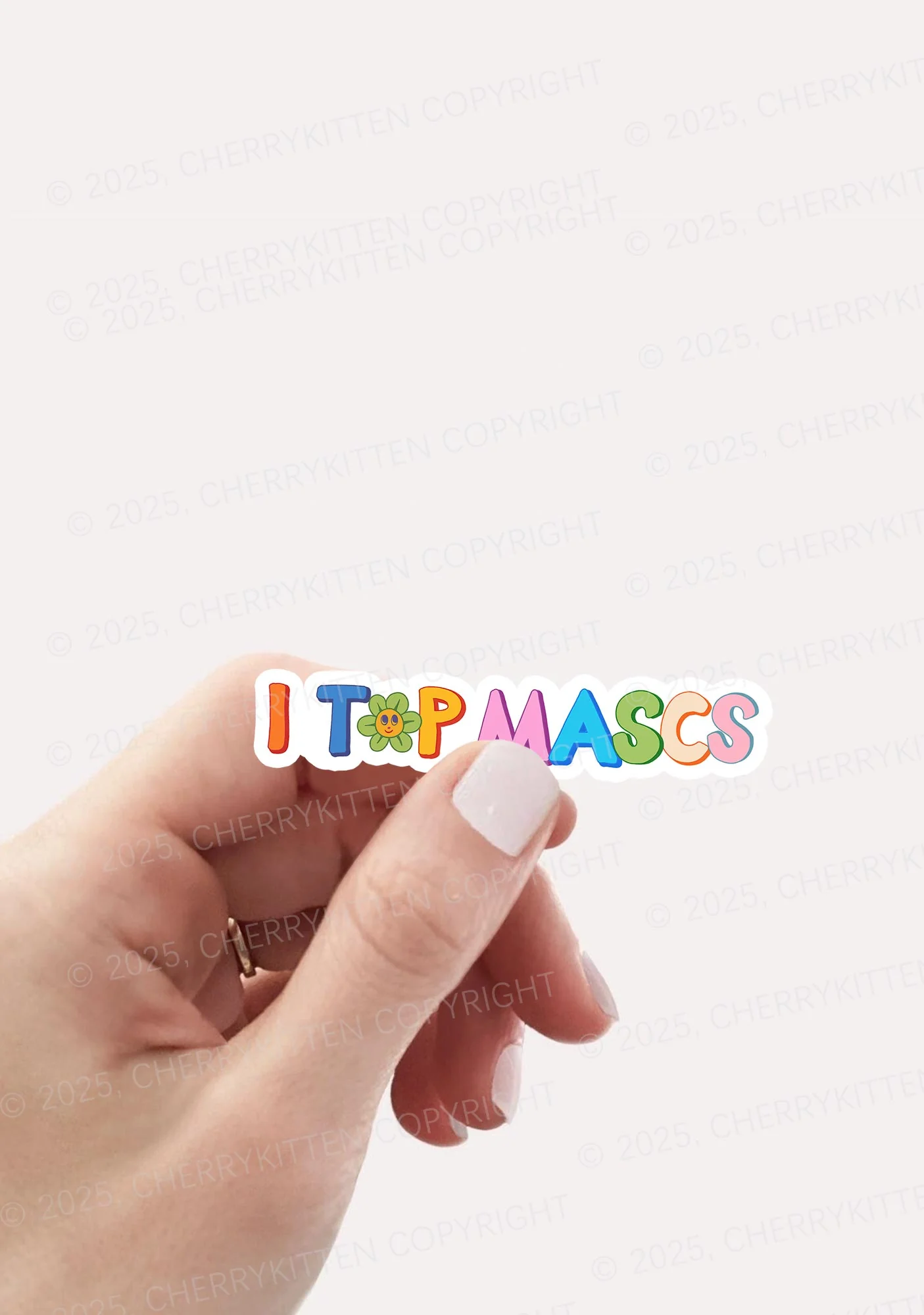 I Top Mascs Pride 1Pc Y2K Sticker Cherrykitten - Image 2