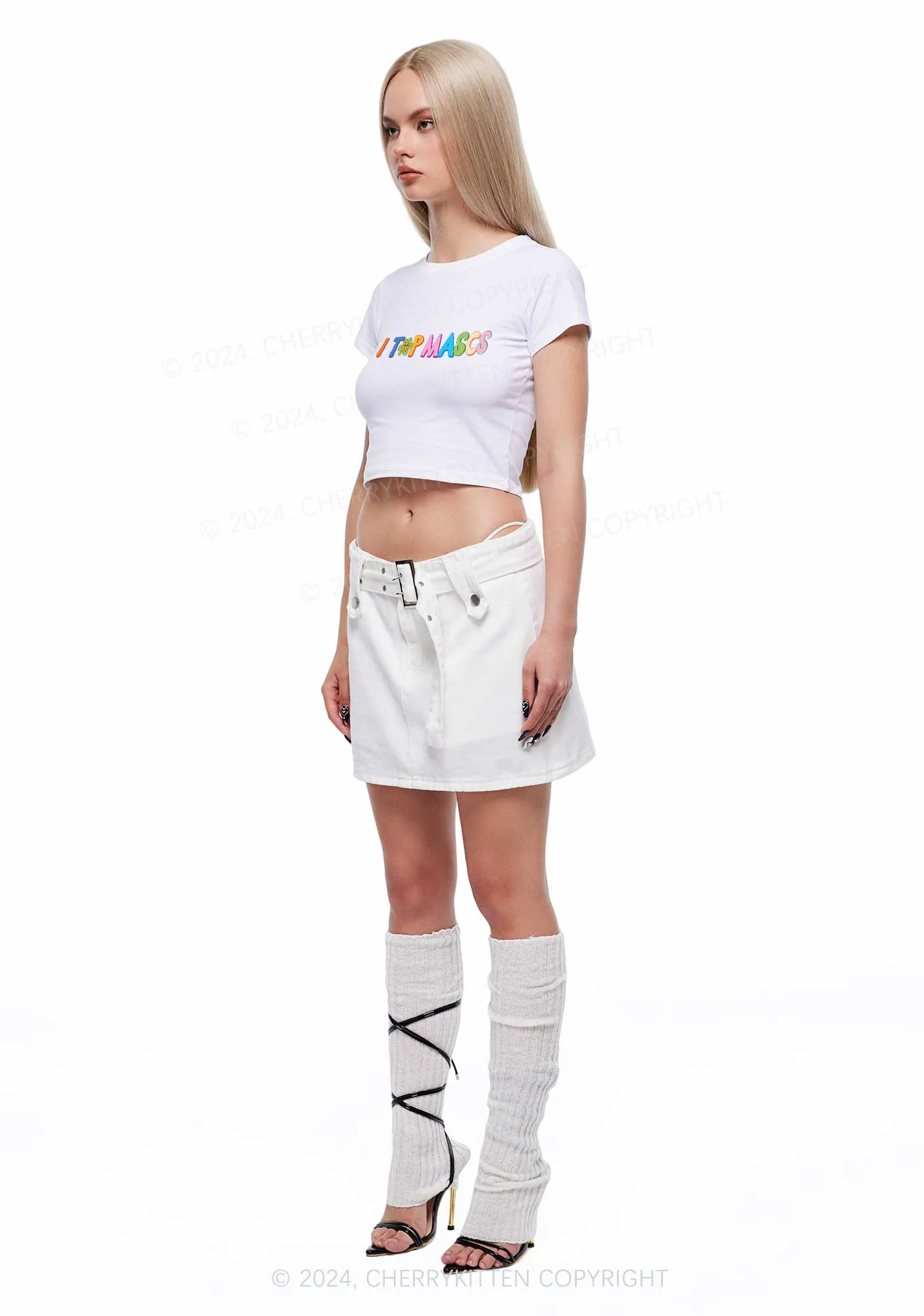 I Top Mascs Y2K Baby Tee Cherrykitten - Image 4