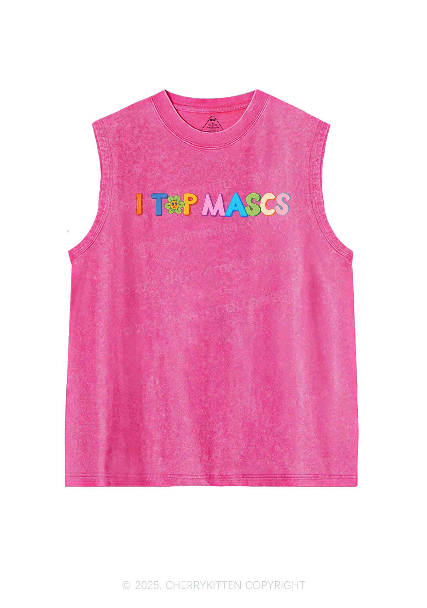 I Top Mascs Y2K Washed Tank Cherrykitten - Image 3