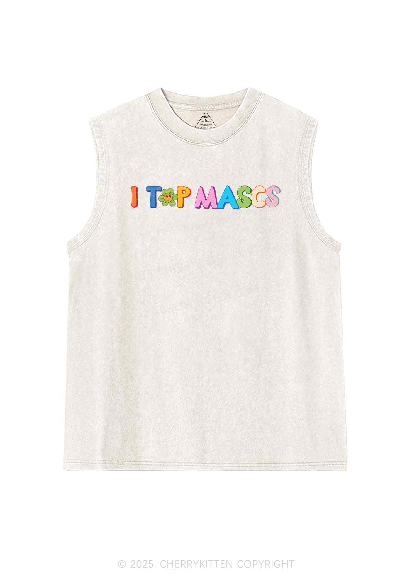 I Top Mascs Y2K Washed Tank Cherrykitten - Image 4