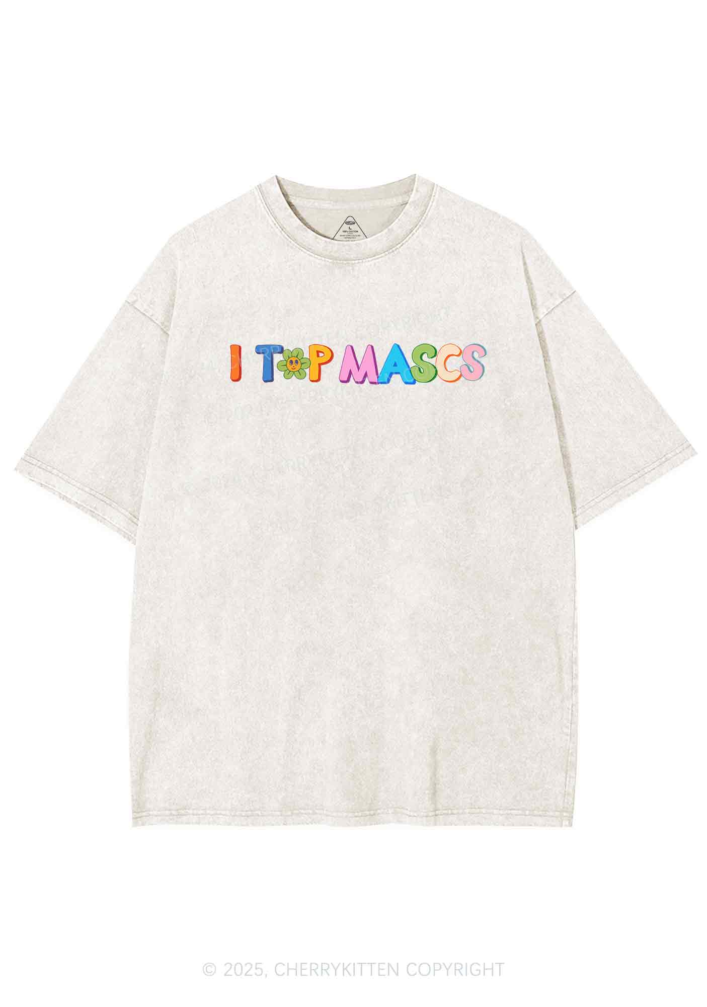 I Top Mascs Y2K Washed Tee Cherrykitten - Image 5