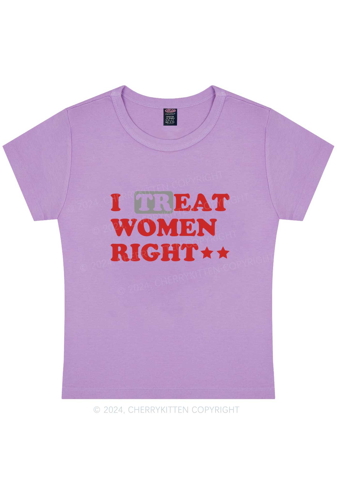 I Treat Women Right Y2K Baby Tee Cherrykitten - Image 7