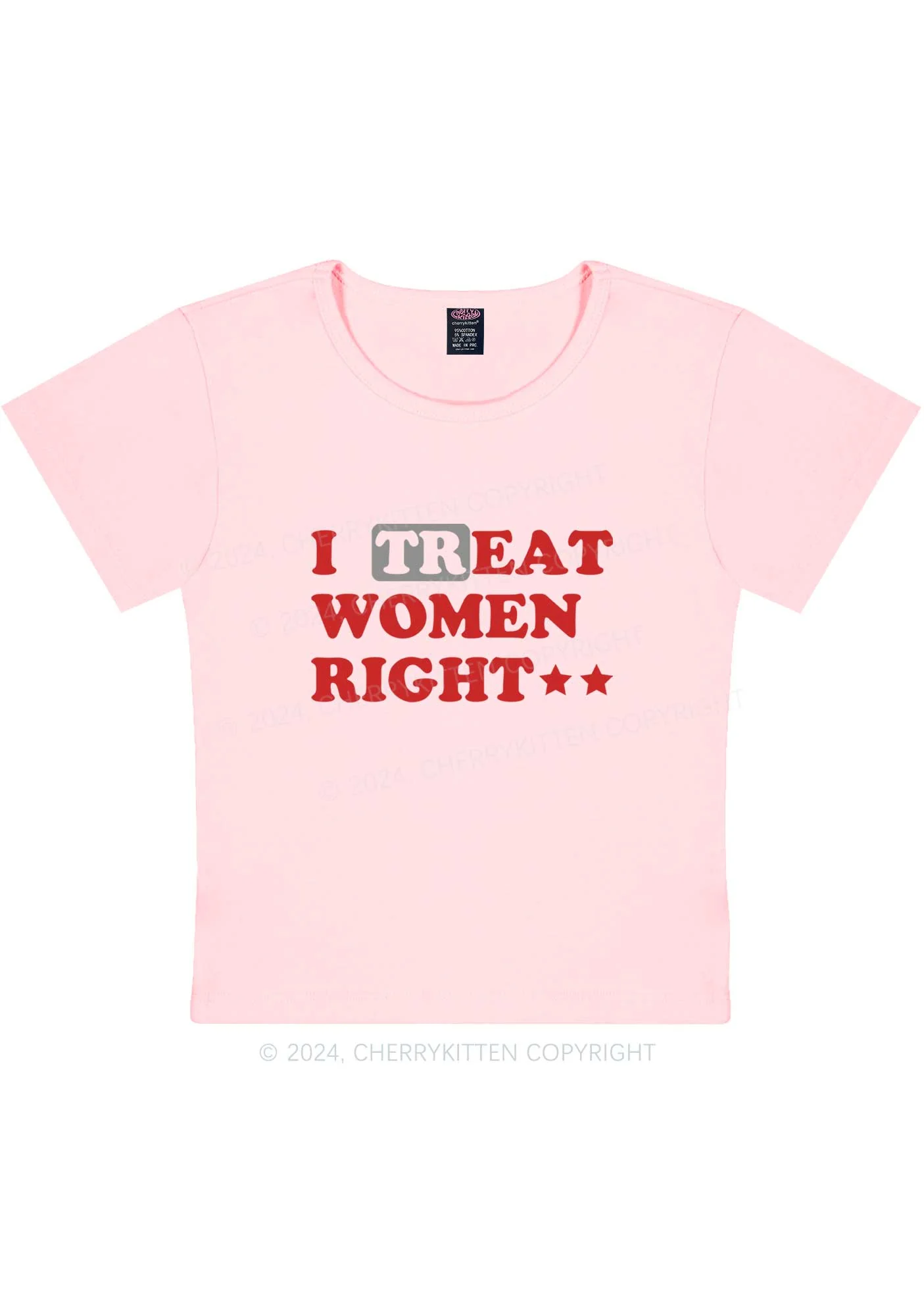 I Treat Women Right Y2K Baby Tee Cherrykitten - Image 9