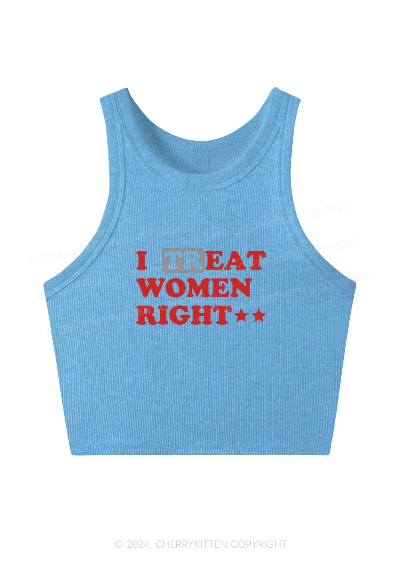 I Treat Women Right Y2K Crop Tank Top Cherrykitten - Image 4