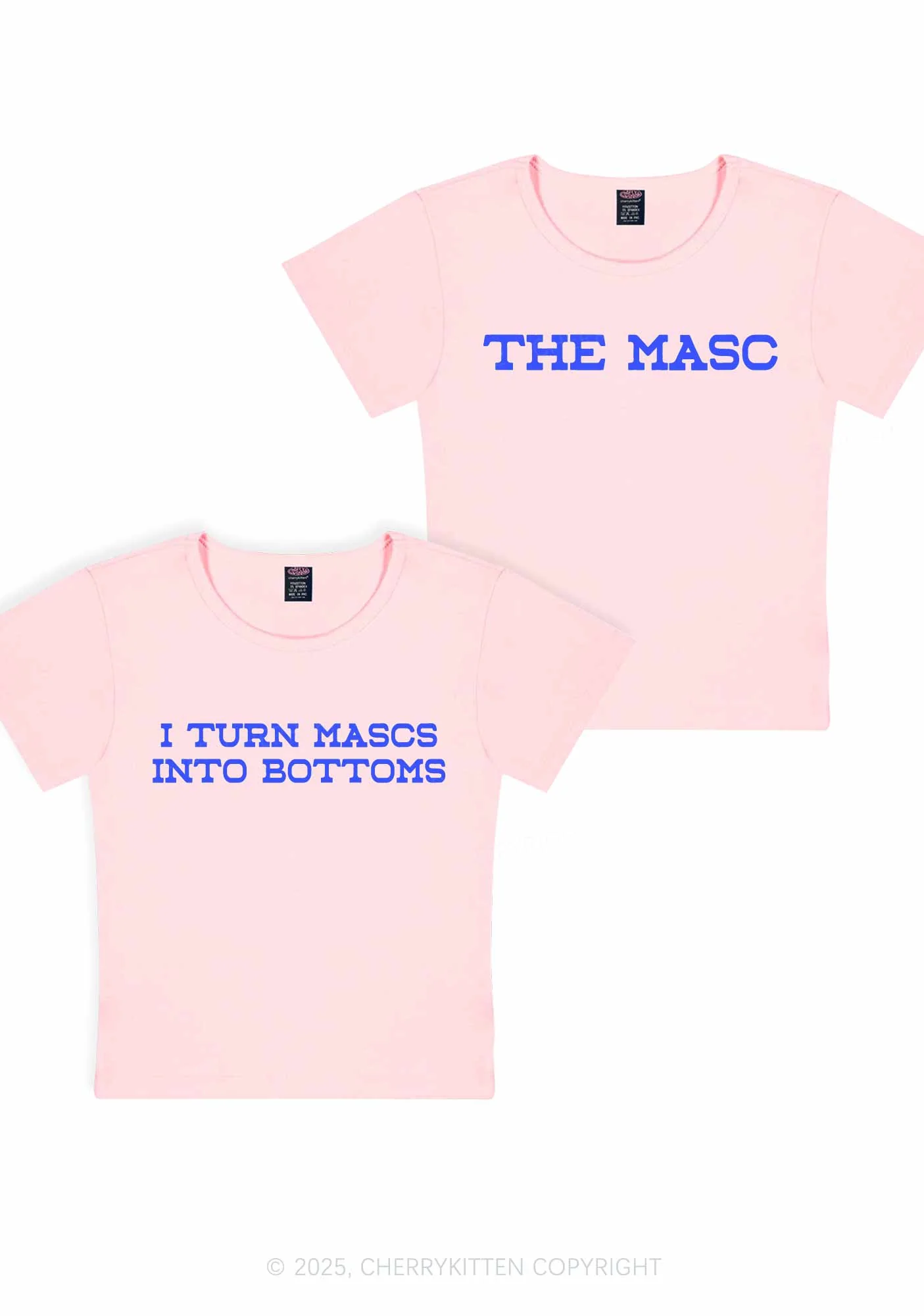 I Turn Mascs Into Bottoms Pride Y2K Valentine's Day Baby Tee Cherrykitten - Image 12